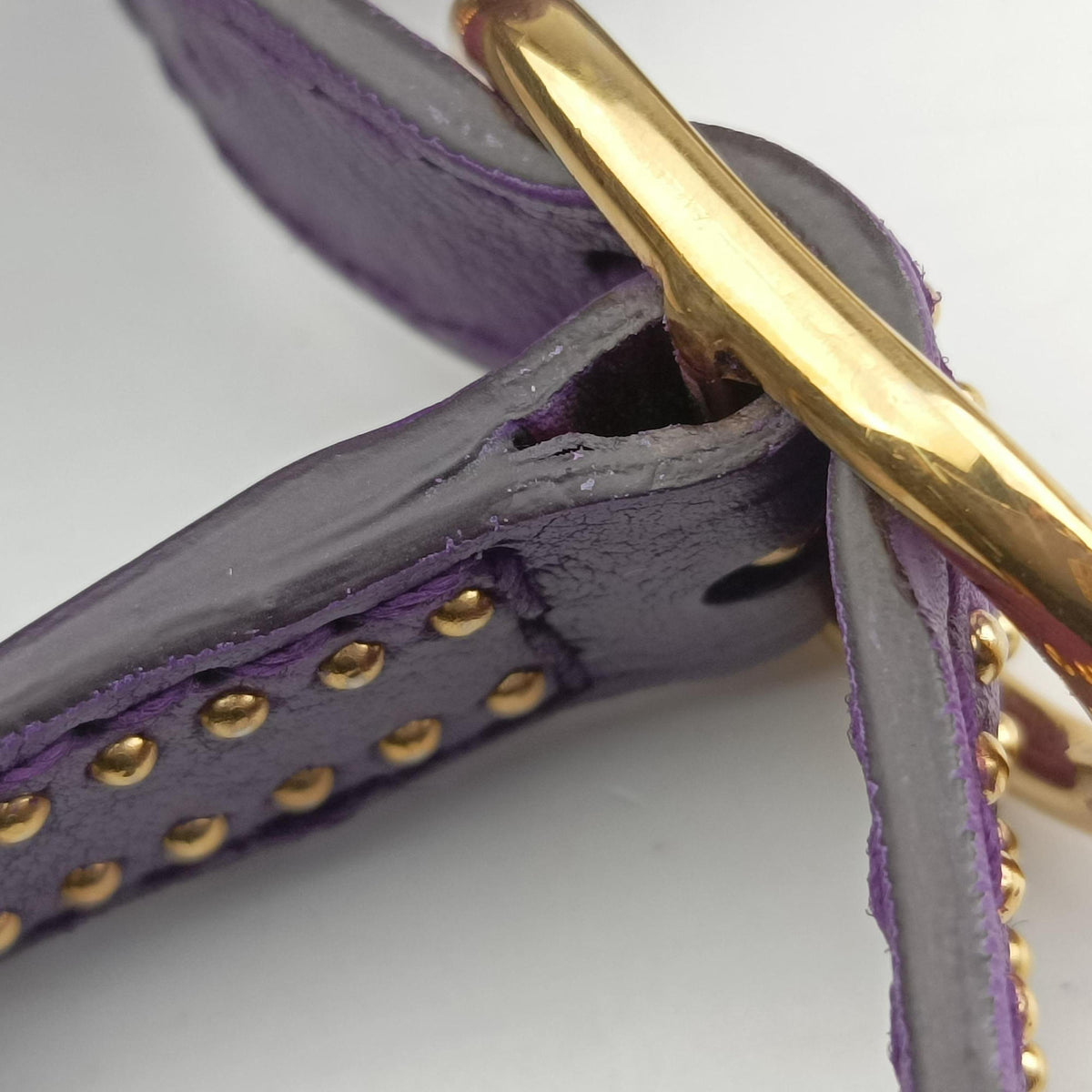 Pre-owned Gucci Snaffle Bit Purple Leather 263956 shoulderbag | stylenewstar