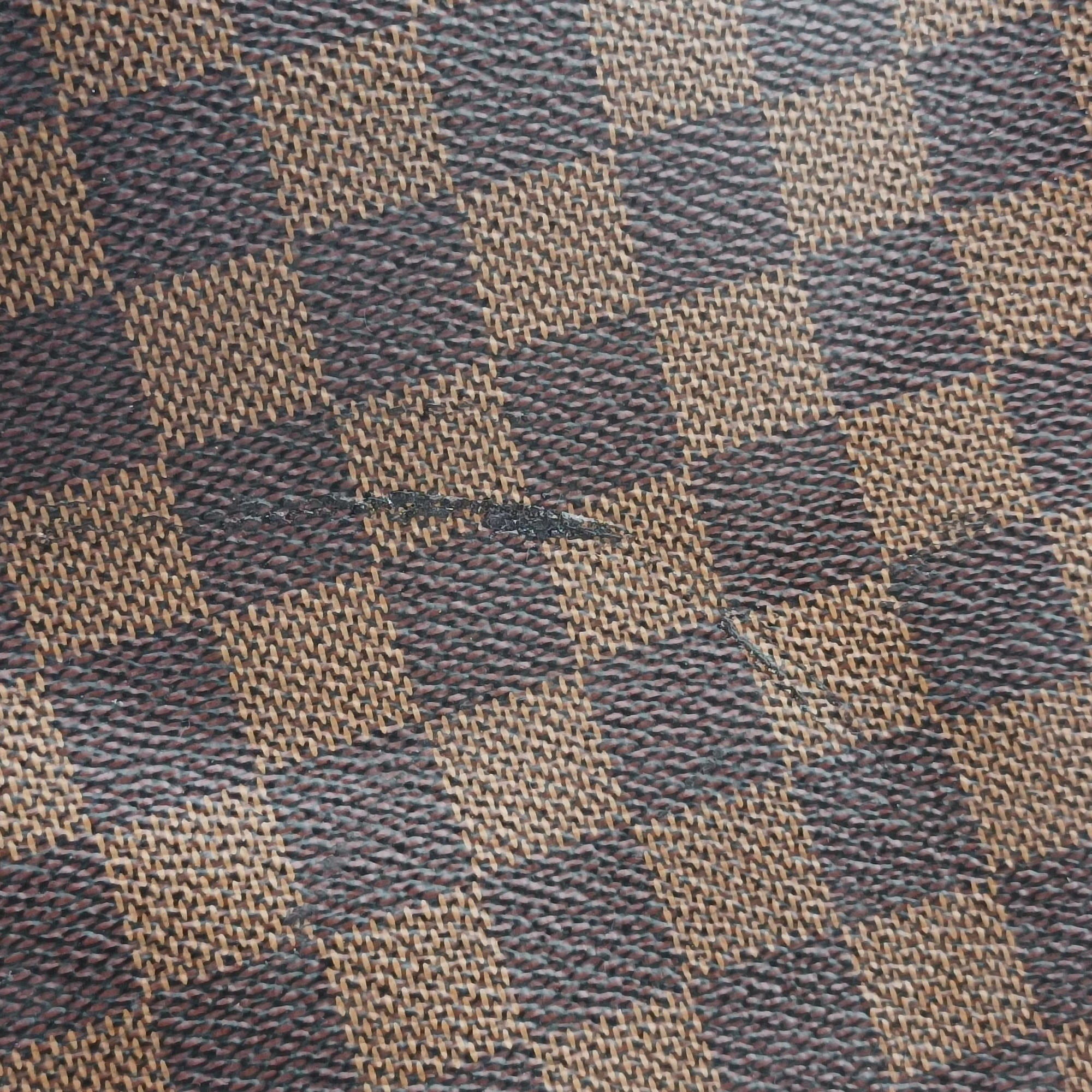 Pre-owned Louis Vuitton Brittany EBENE×Magnolia Damier Canvas×calf leather N41674 shoulderbag | stylenewstar