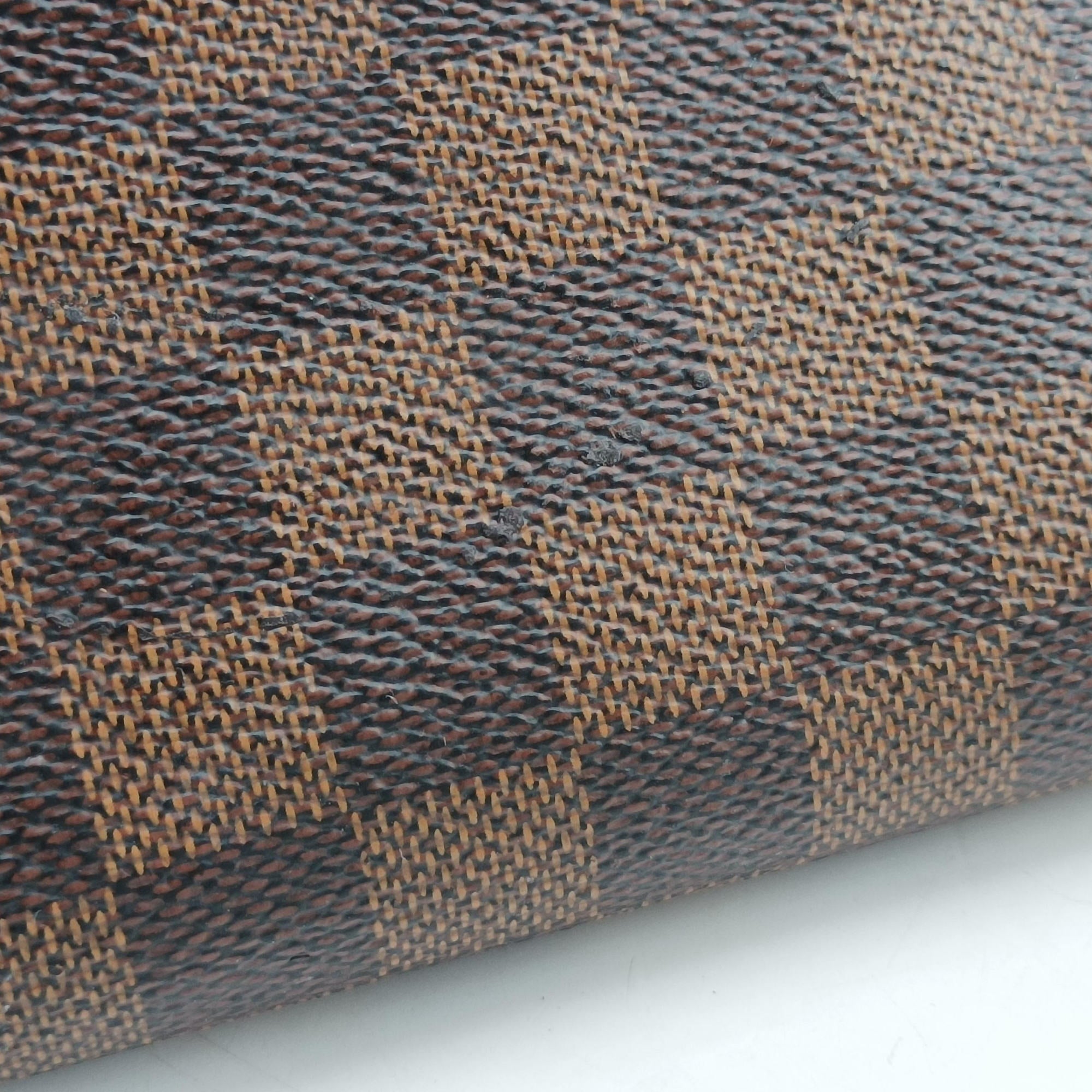 Pre-owned Louis Vuitton Brittany EBENE×Magnolia Damier Canvas×calf leather N41674 shoulderbag | stylenewstar