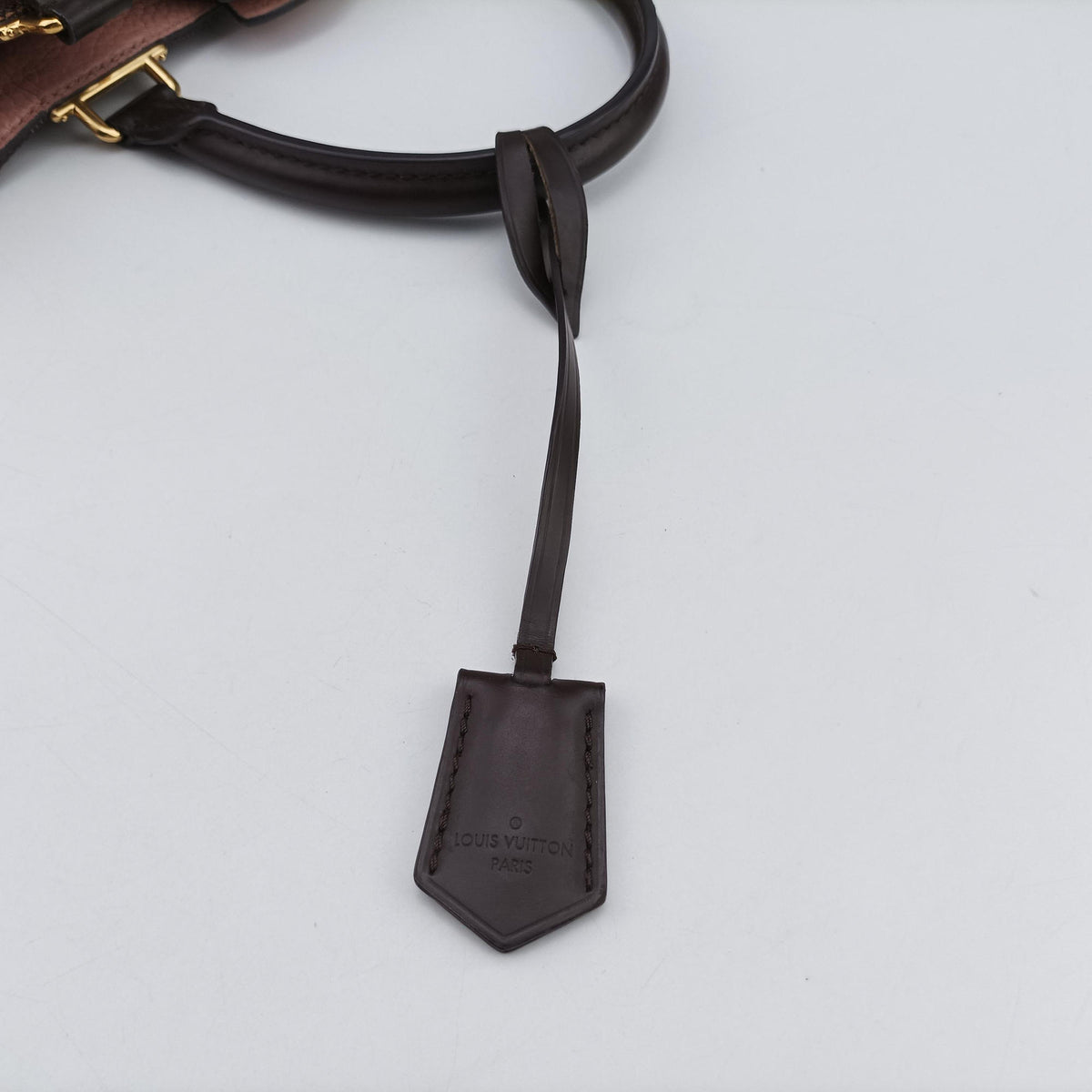 Pre-owned Louis Vuitton Brittany EBENE×Magnolia Damier Canvas×calf leather N41674 shoulderbag | stylenewstar