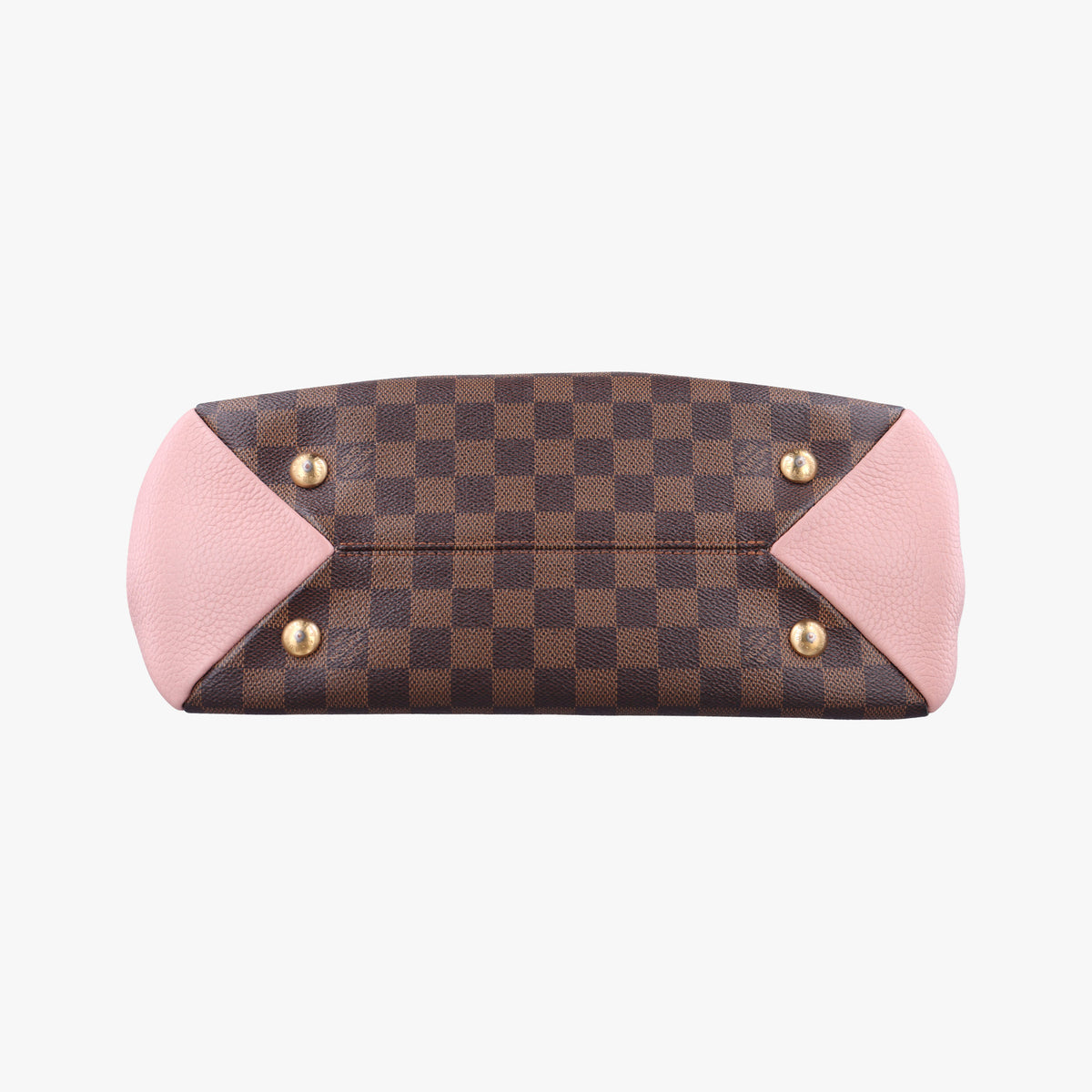 Pre-owned Louis Vuitton Brittany EBENE×Magnolia Damier Canvas×calf leather N41674 shoulderbag | stylenewstar