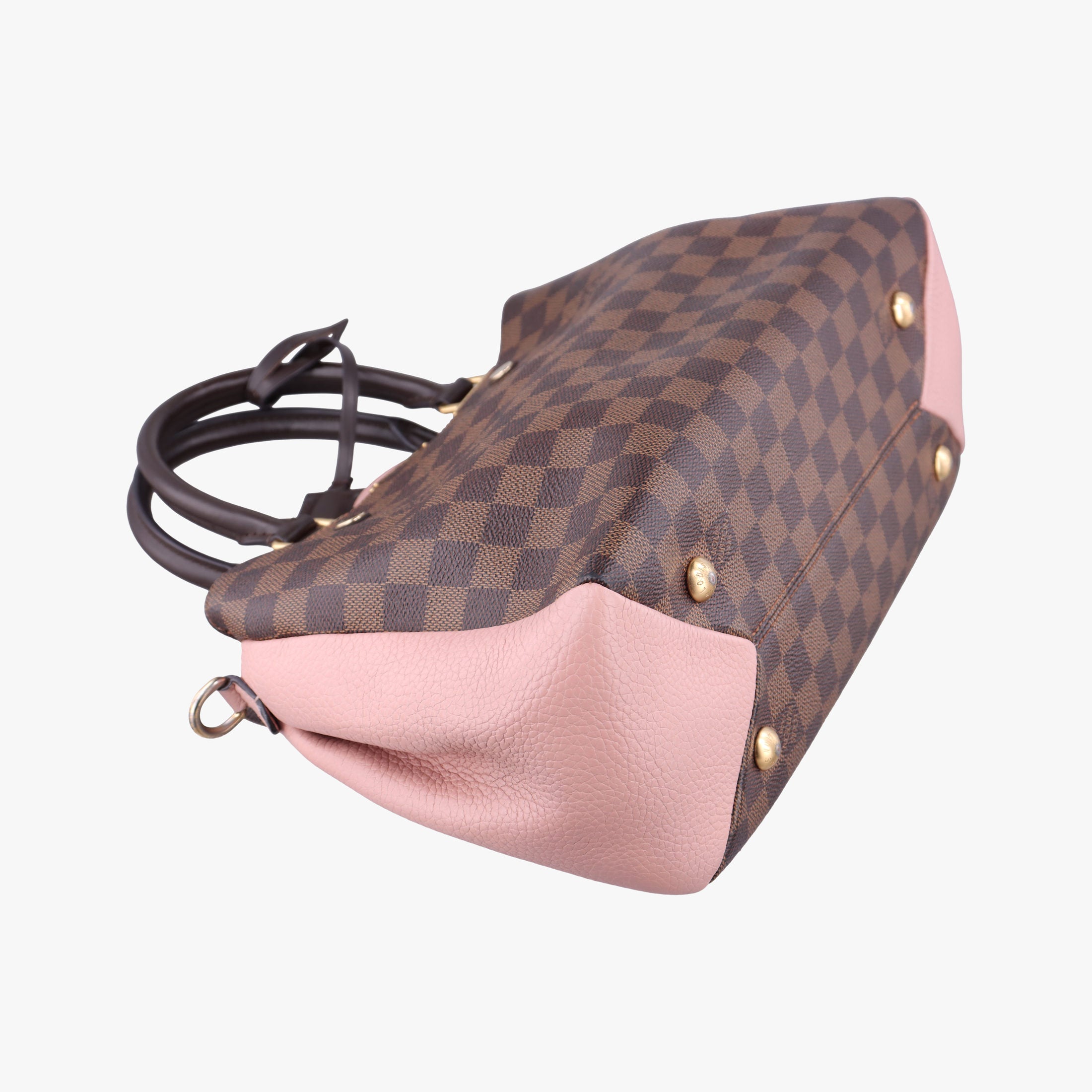 Pre-owned Louis Vuitton Brittany EBENE×Magnolia Damier Canvas×calf leather N41674 shoulderbag | stylenewstar