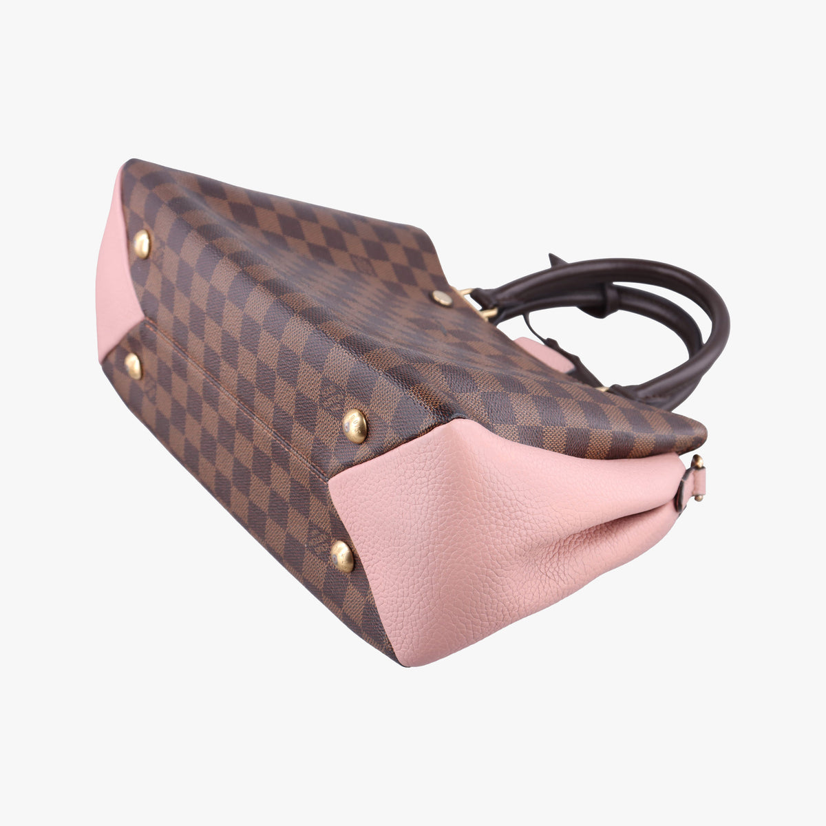 Pre-owned Louis Vuitton Brittany EBENE×Magnolia Damier Canvas×calf leather N41674 shoulderbag | stylenewstar