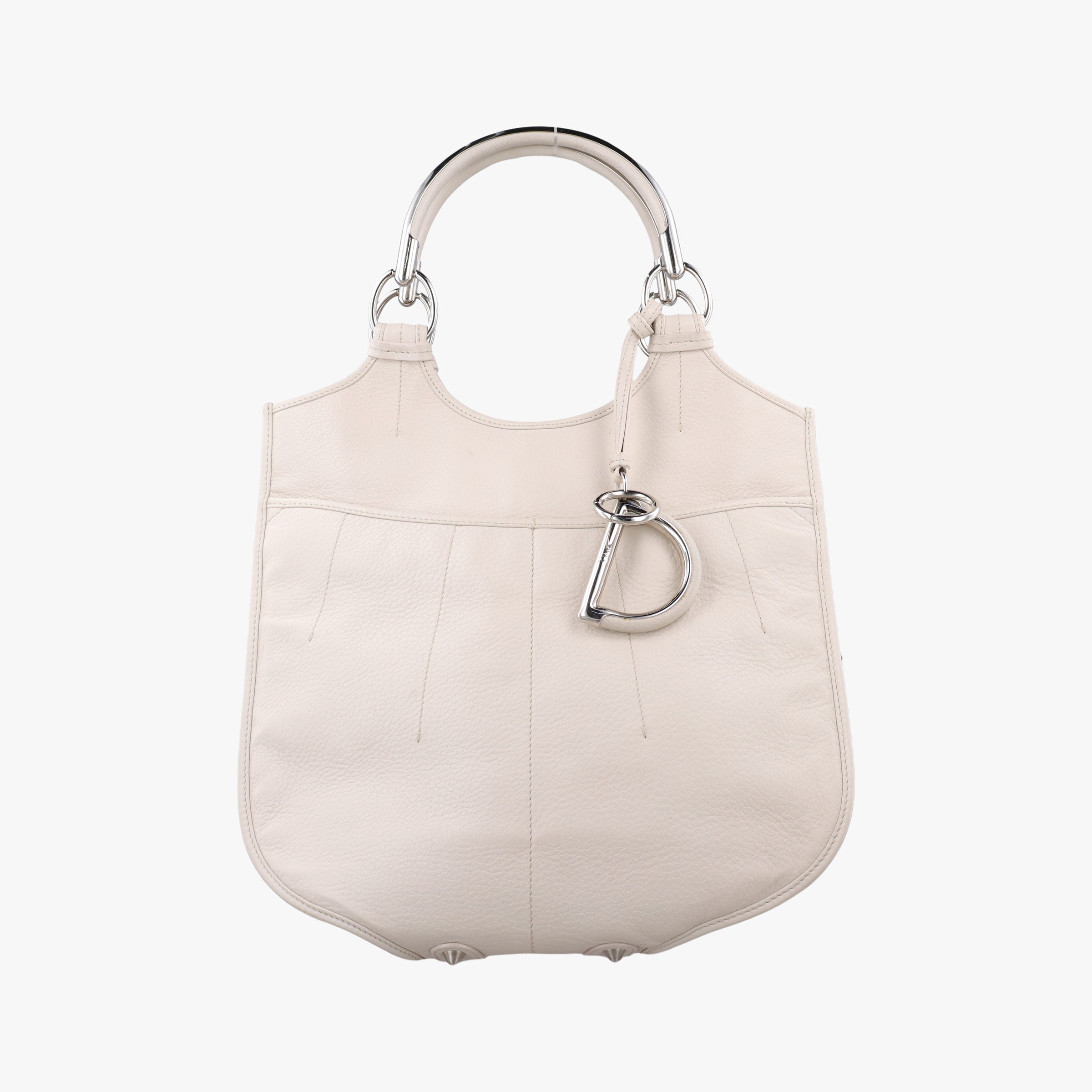Pre-owned Christian Dior 61 Hobo White leather  handbag | stylenewstar