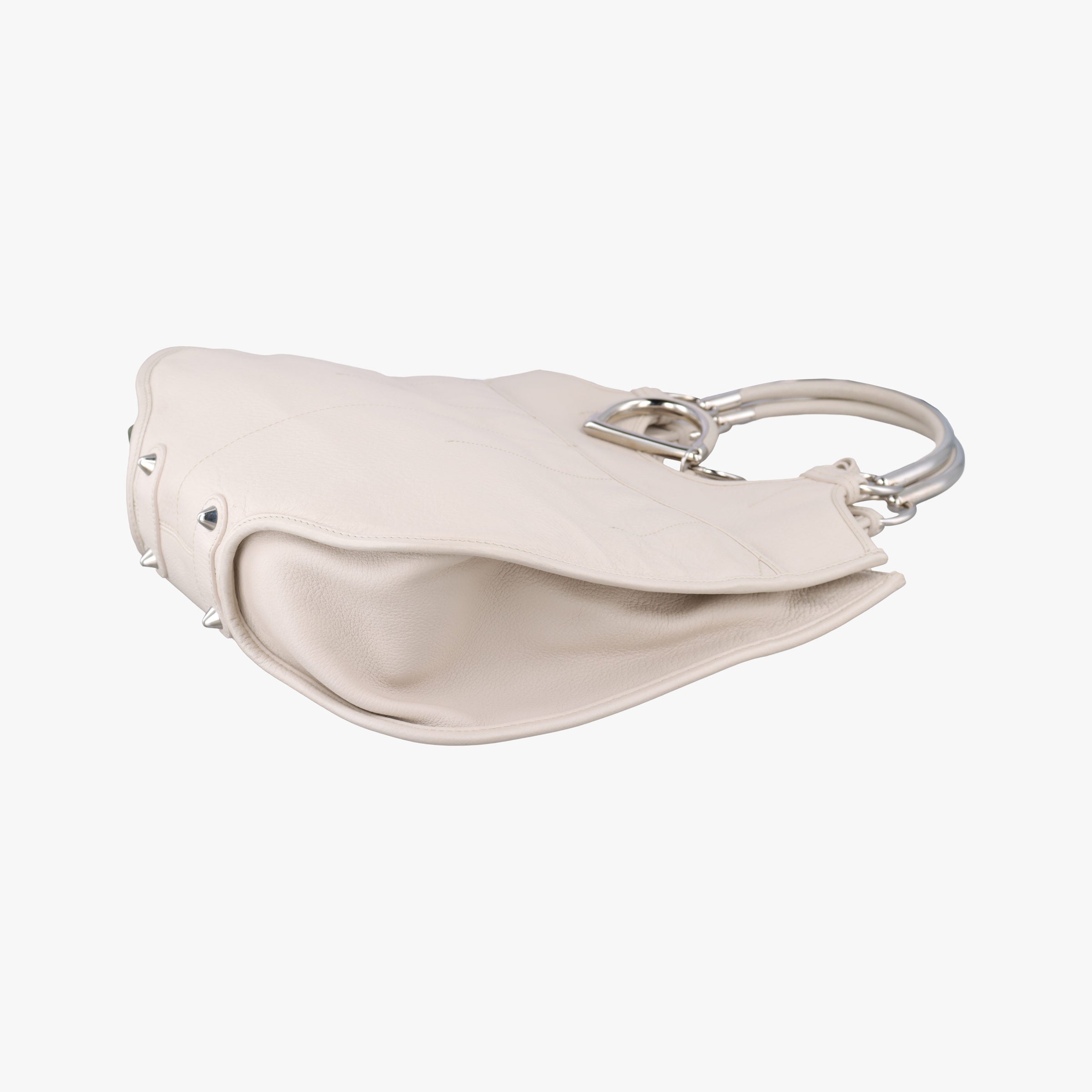 Pre-owned Christian Dior 61 Hobo White leather  handbag | stylenewstar