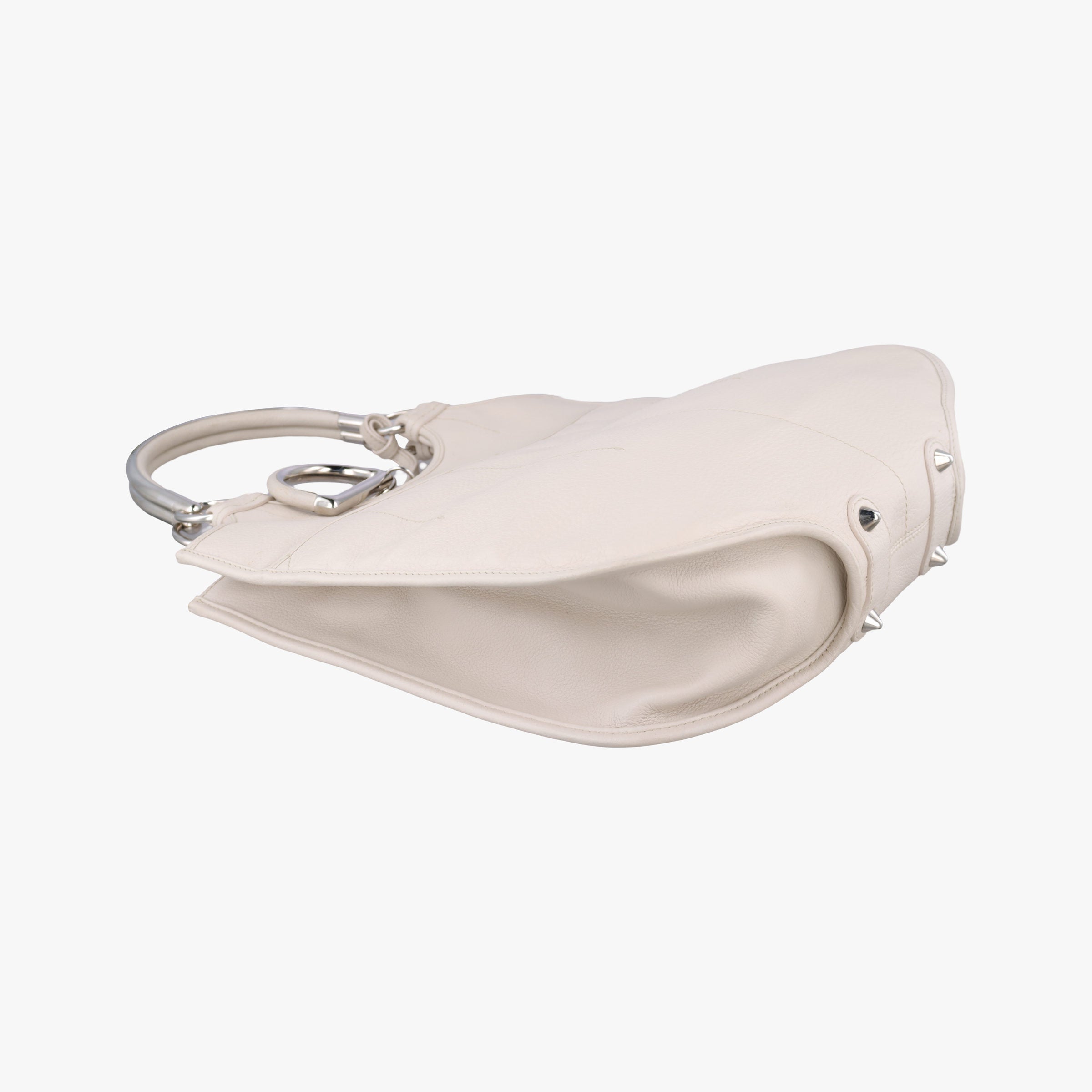 Pre-owned Christian Dior 61 Hobo White leather  handbag | stylenewstar