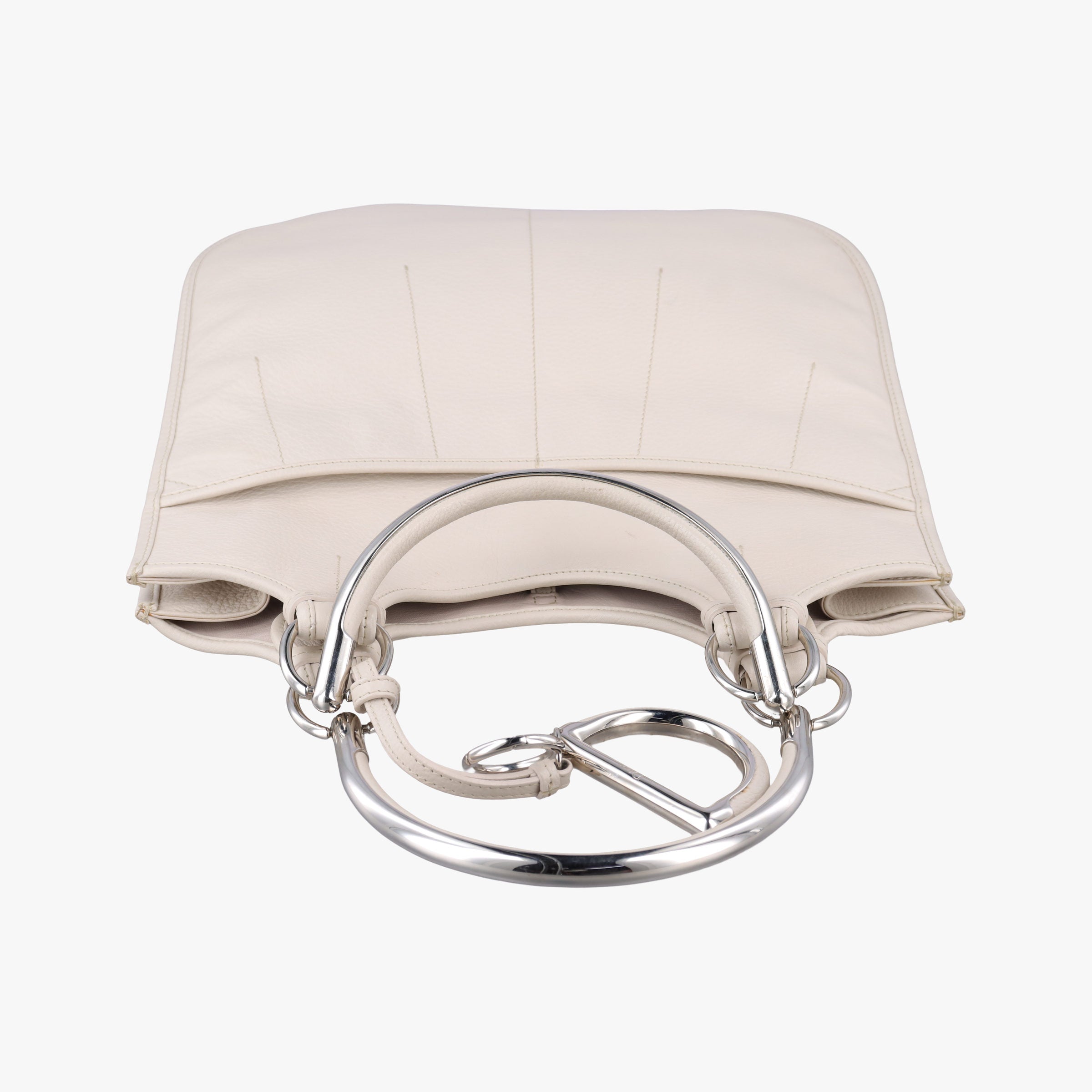 Pre-owned Christian Dior 61 Hobo White leather  handbag | stylenewstar