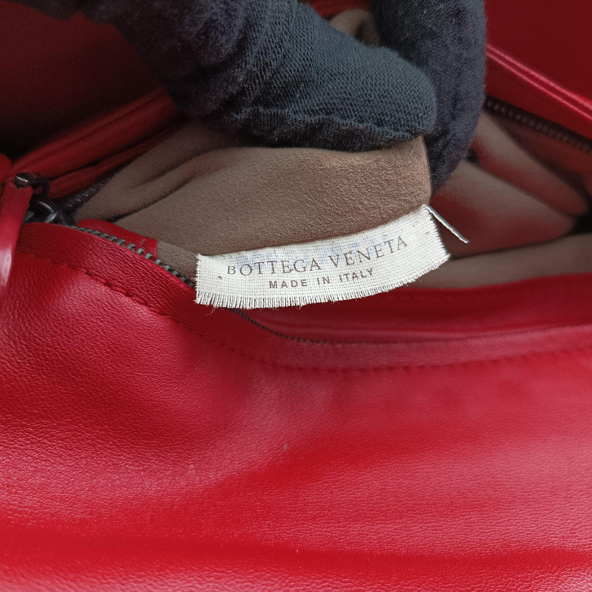 Pre-owned Bottega Veneta Intrecciato Olimpia Red lambskin  shoulderbag | stylenewstar
