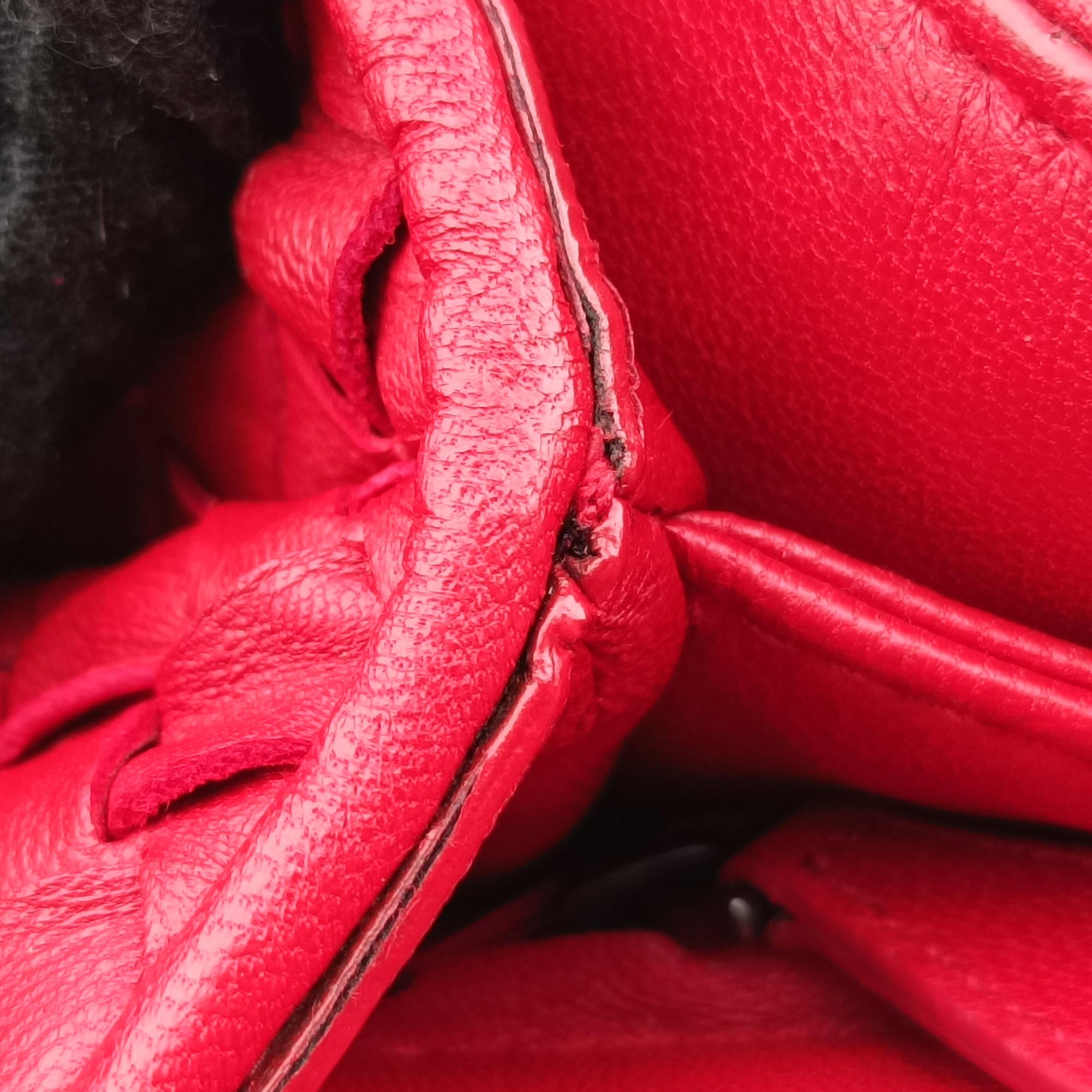 Pre-owned Bottega Veneta Intrecciato Olimpia Red lambskin  shoulderbag | stylenewstar