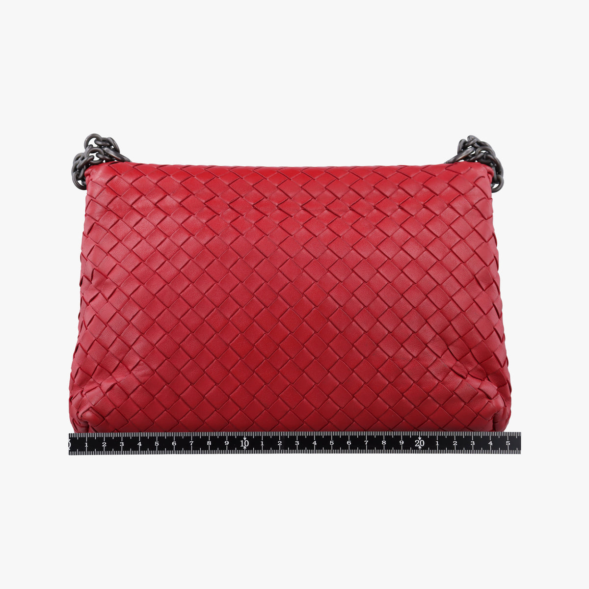 Pre-owned Bottega Veneta Intrecciato Olimpia Red lambskin  shoulderbag | stylenewstar