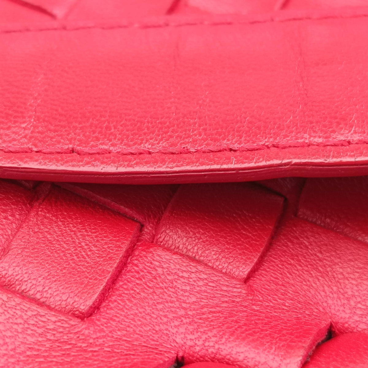 Pre-owned Bottega Veneta Intrecciato Olimpia Red lambskin  shoulderbag | stylenewstar