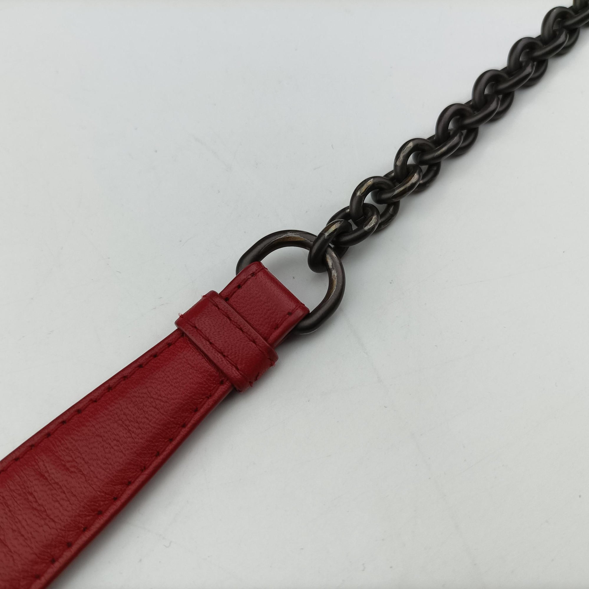 Pre-owned Bottega Veneta Intrecciato Olimpia Red lambskin  shoulderbag | stylenewstar
