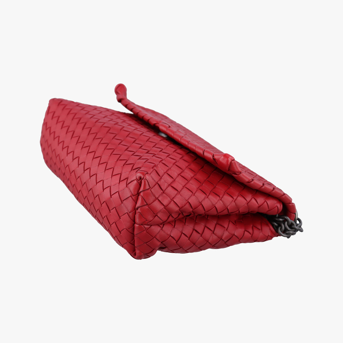 Pre-owned Bottega Veneta Intrecciato Olimpia Red lambskin  shoulderbag | stylenewstar