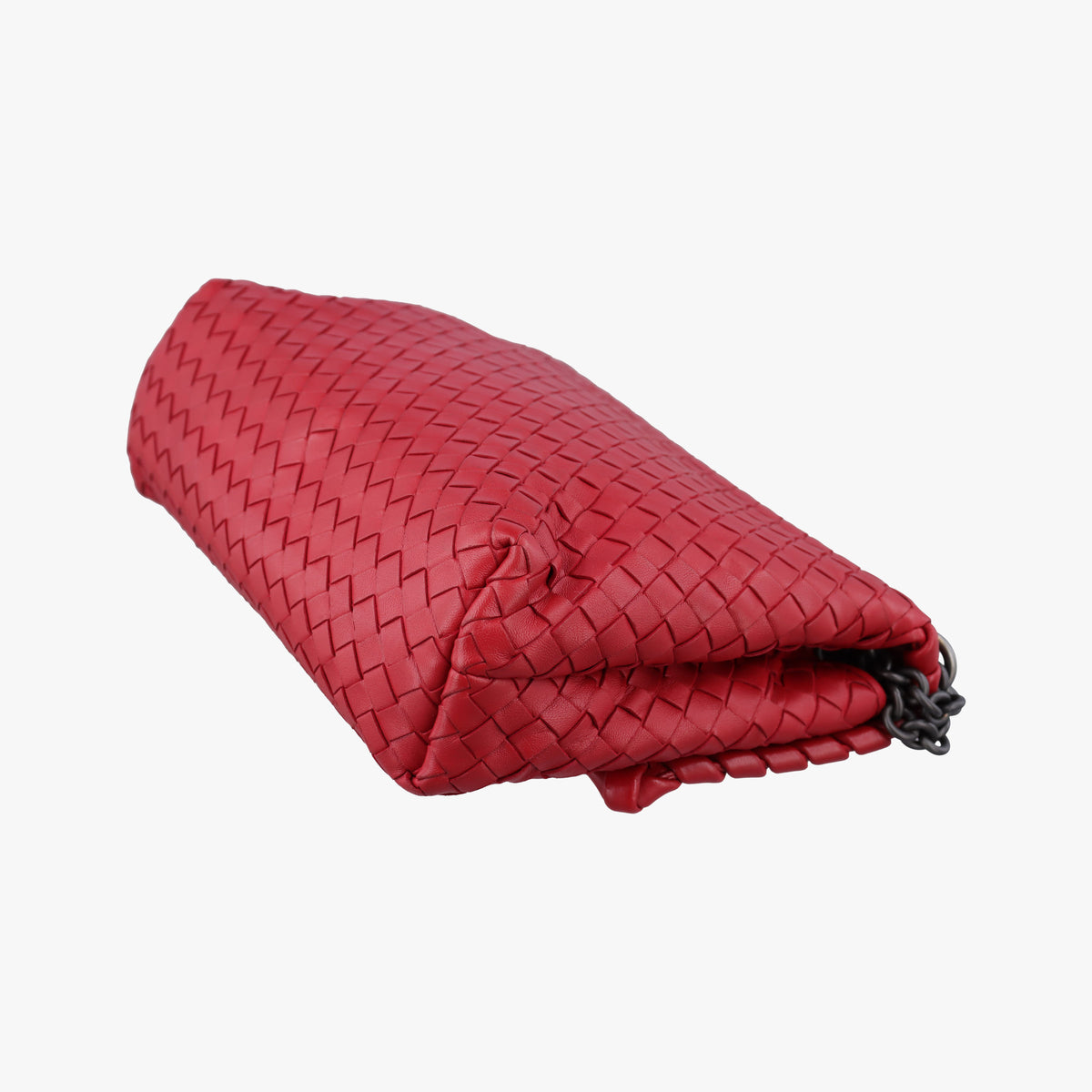 Pre-owned Bottega Veneta Intrecciato Olimpia Red lambskin  shoulderbag | stylenewstar
