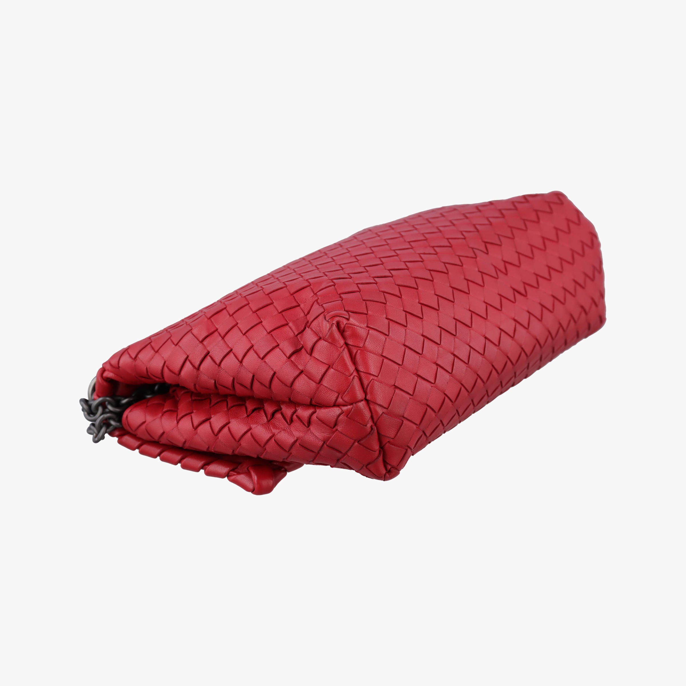Pre-owned Bottega Veneta Intrecciato Olimpia Red lambskin  shoulderbag | stylenewstar