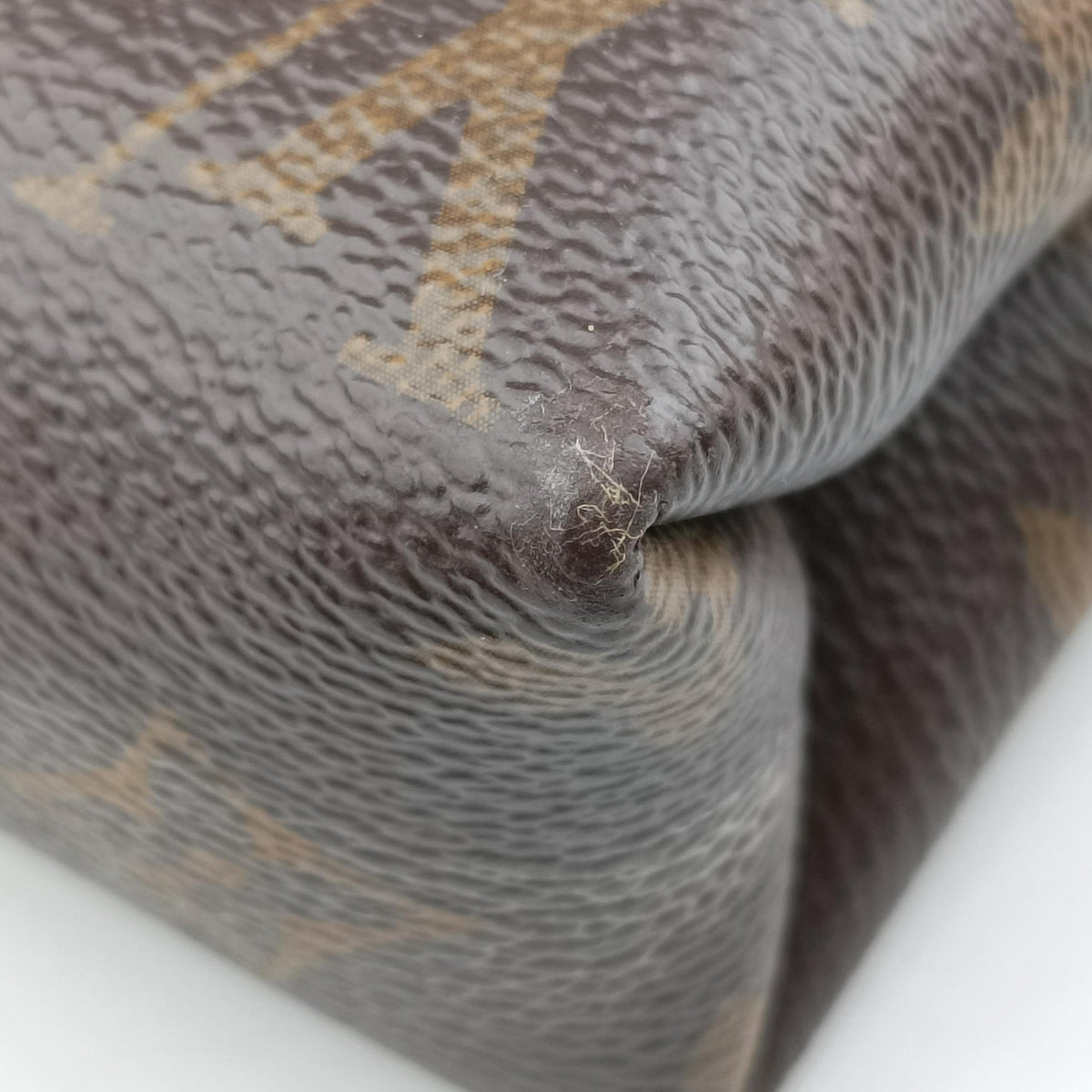 Pre-owned Louis Vuitton PALLAS Chain Brown×CERISE Monogram Canvas×calf leather M41201 shoulderbag | stylenewstar