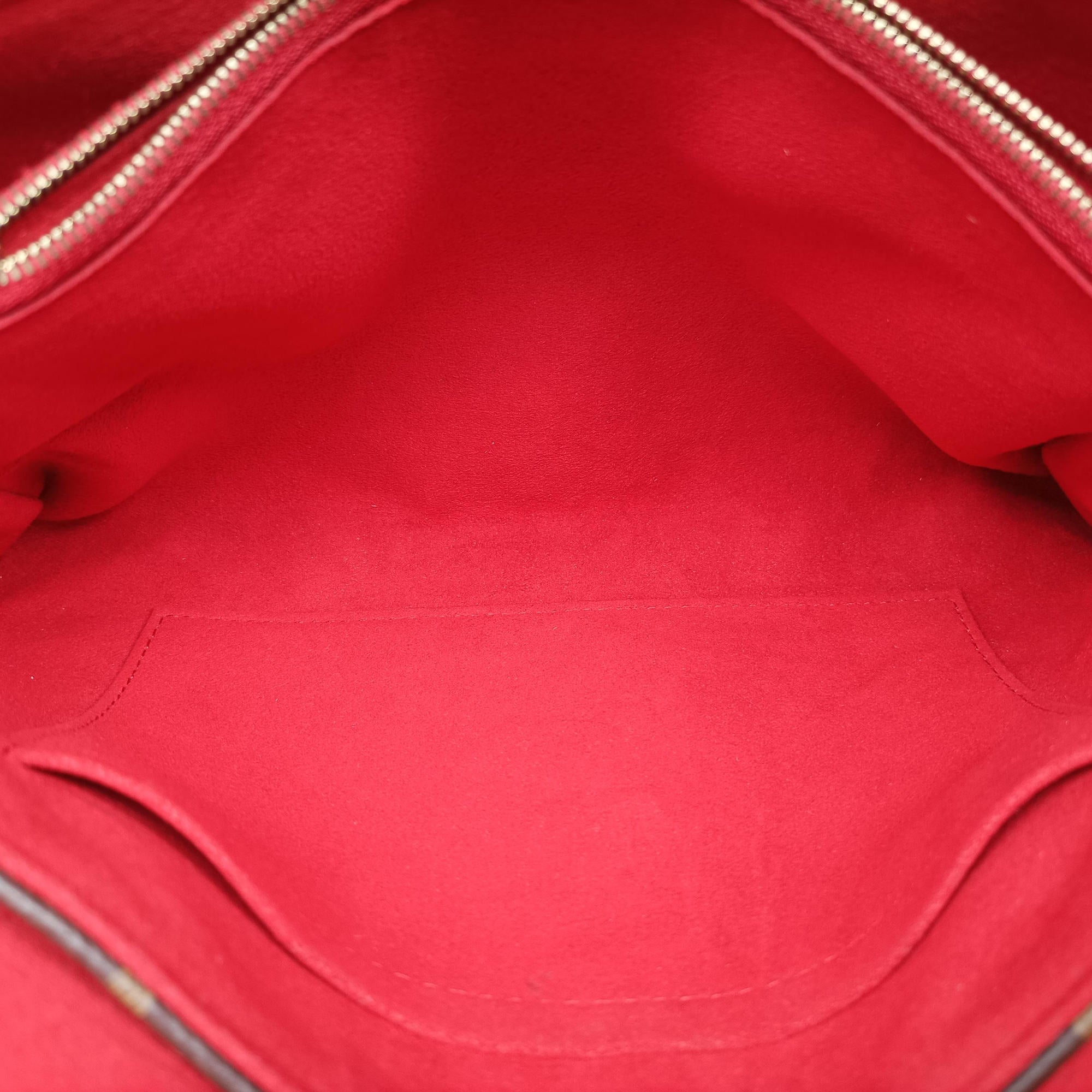 Secondhand Louis Vuitton PALLAS Chain Brown×CERISE Monogram Canvas×calf leather M41201 shoulderbag | stylenewstar