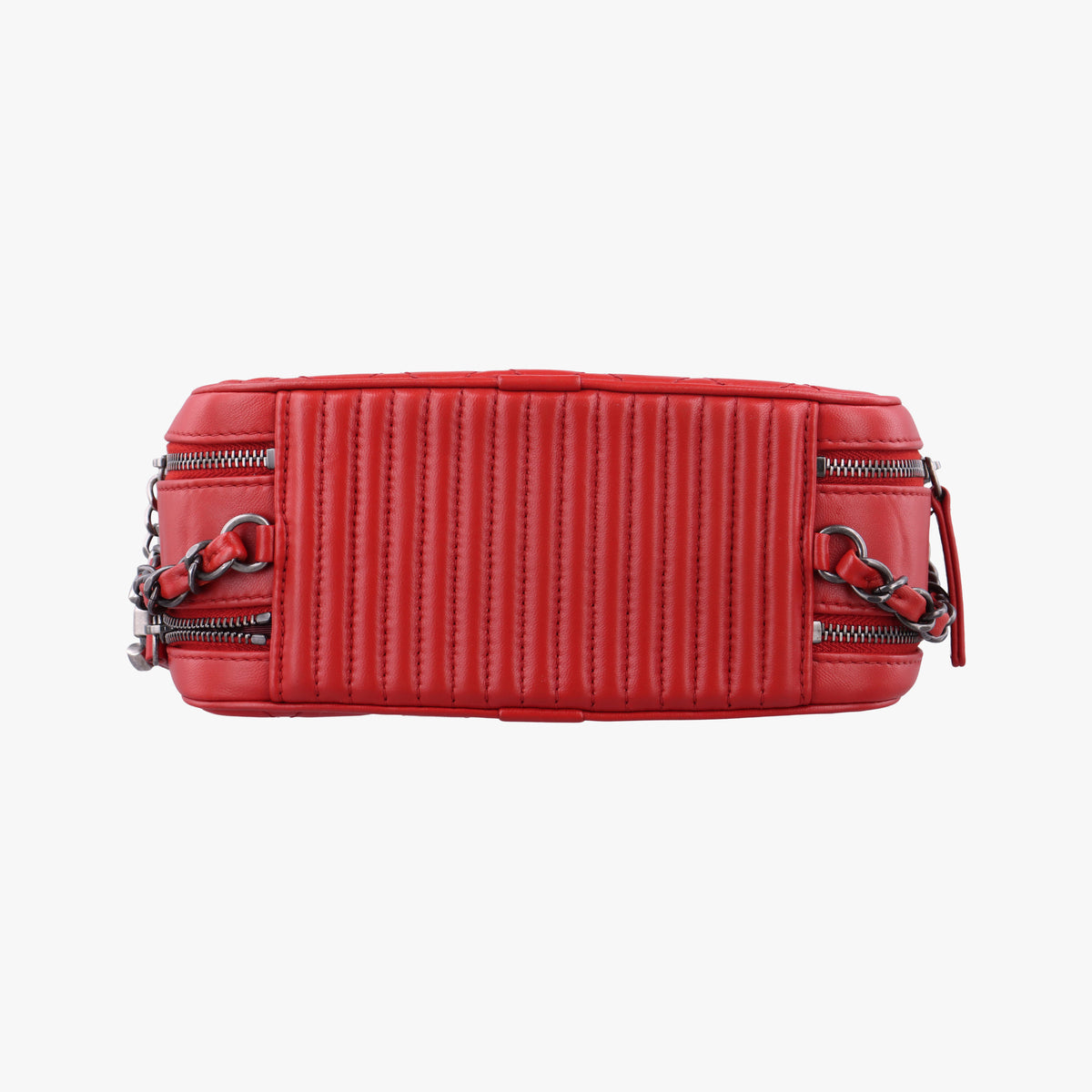 Secondhand Chanel Coco Boy Camera Case Red lambskin A92655 shoulderbag | stylenewstar