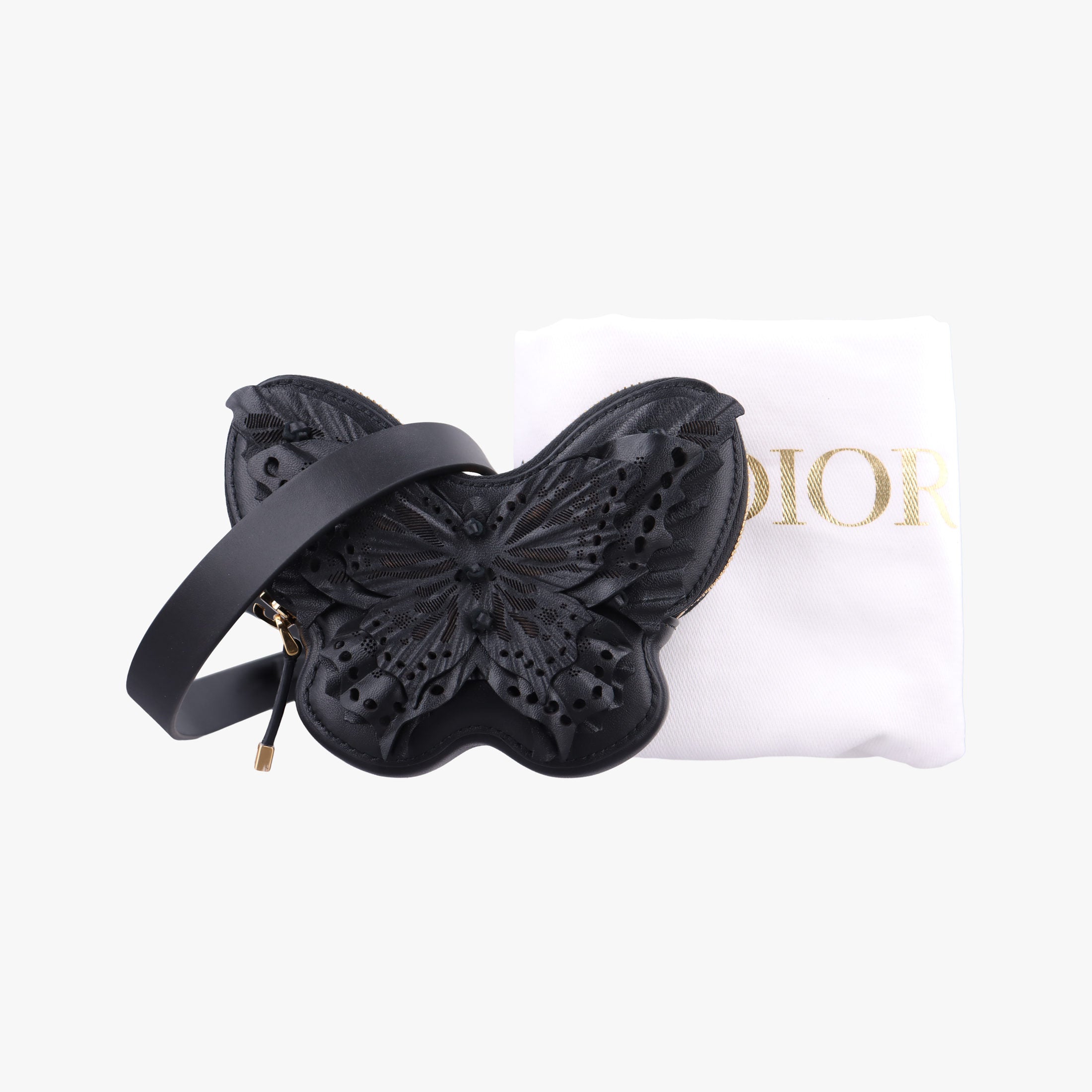Pre-owned Christian Dior 30 Montaigne Removable Black Lambskin  bum bag/waist bag | stylenewstar