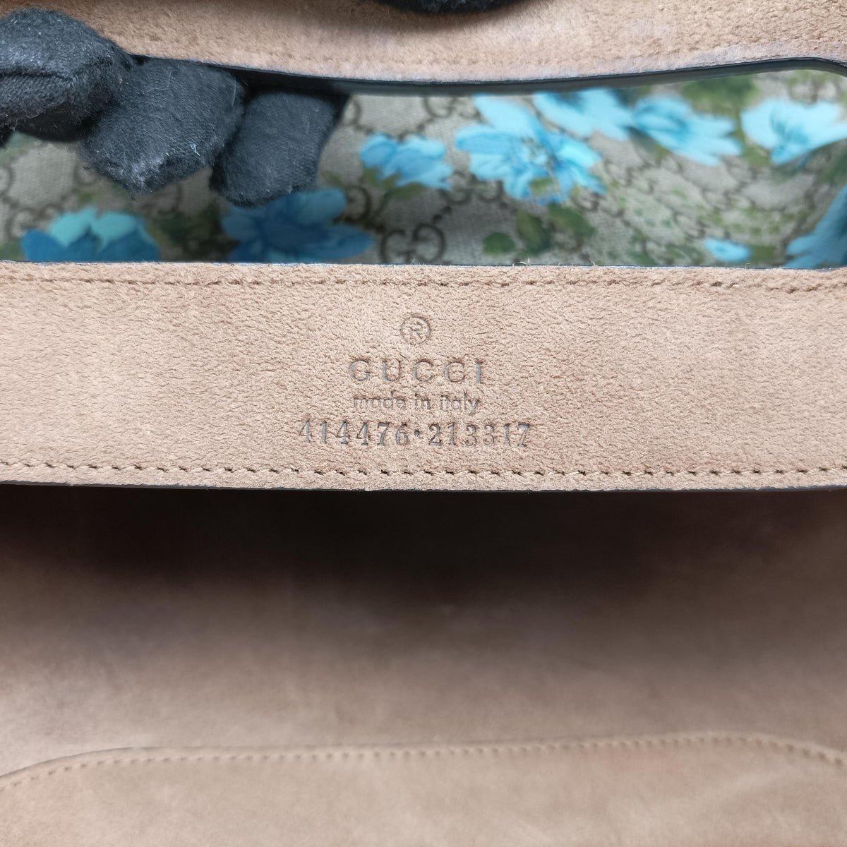 Pre-owned Gucci GG Supreme Linea C Blooms GucciGhost Beige×Multicolour PVC coated canvas 414476 shoulderbag | stylenewstar