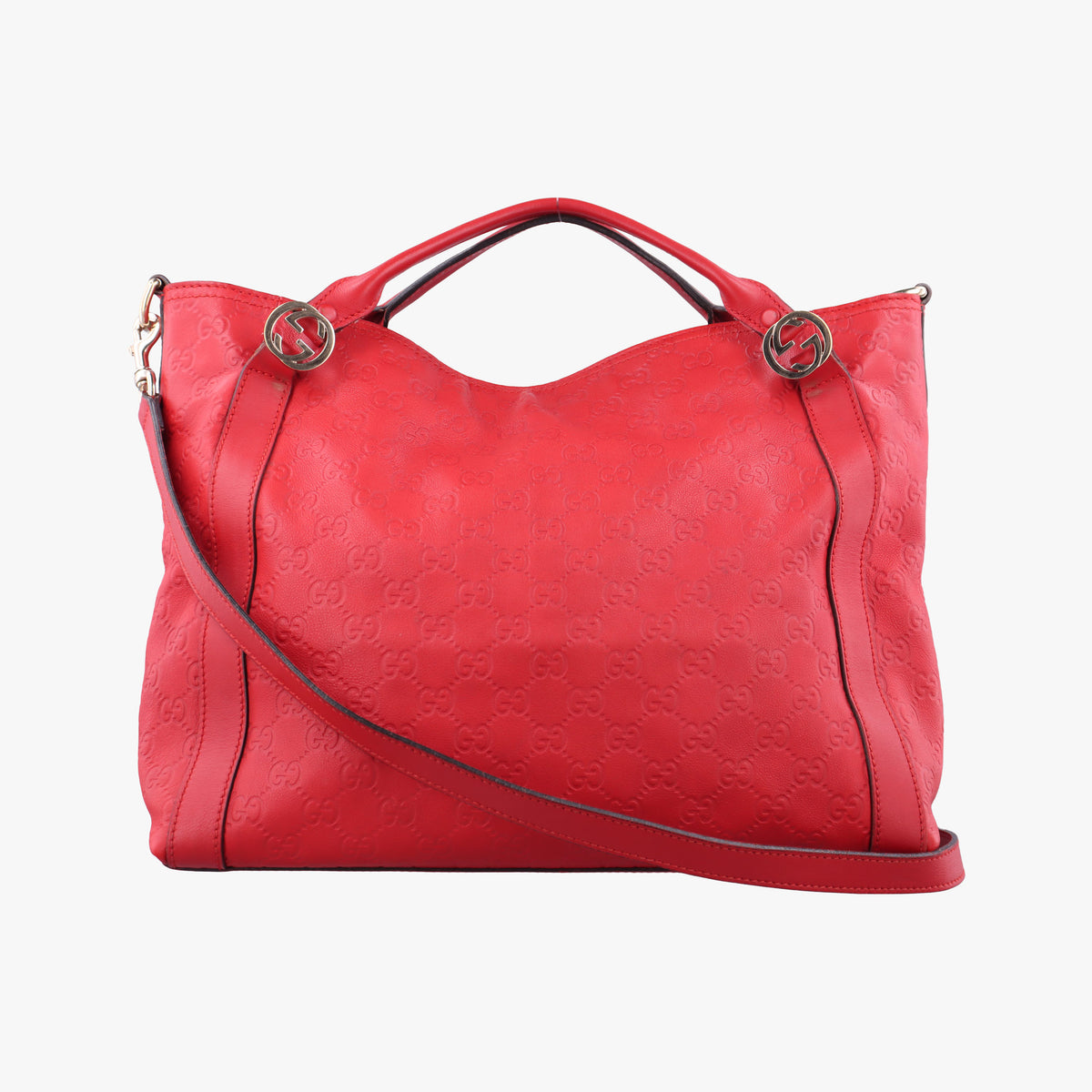 Secondhand Gucci Miss GG Top Handle Red Leather 323675 shoulderbag | stylenewstar