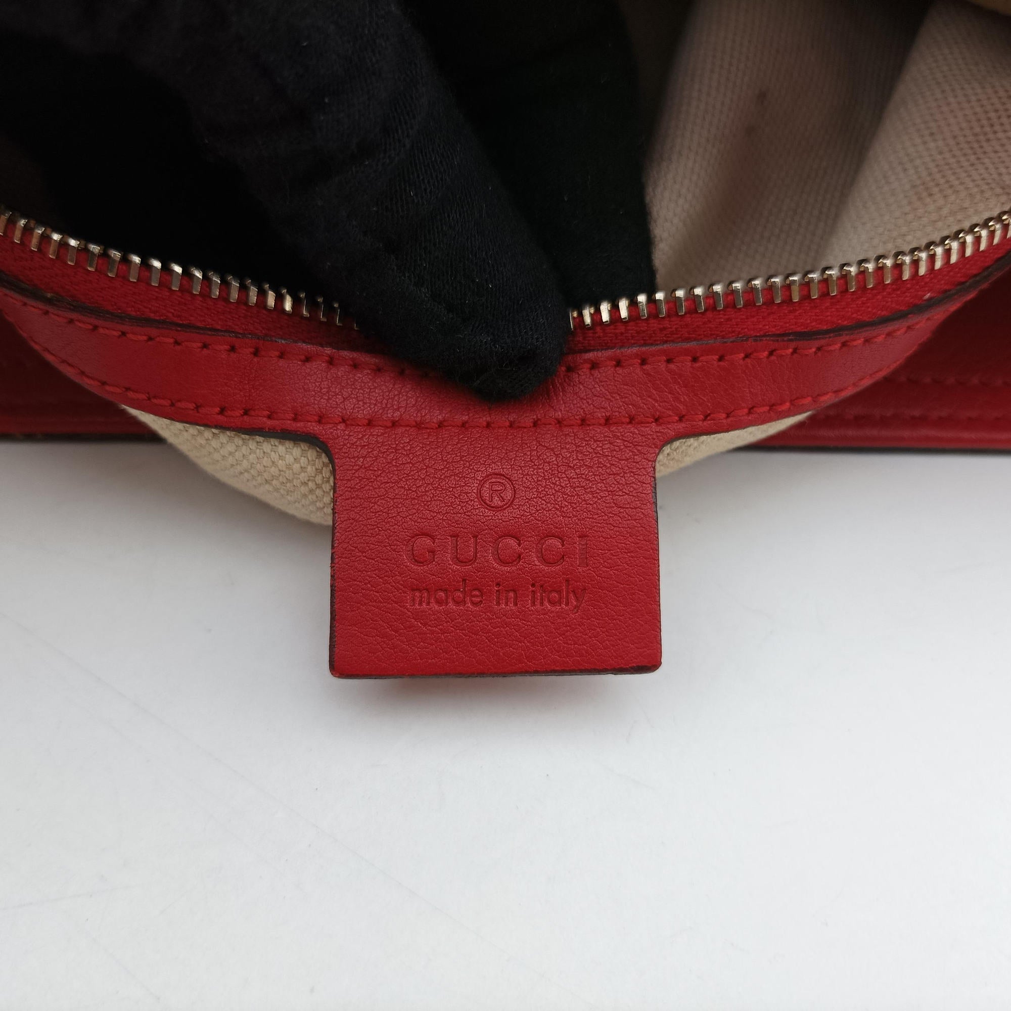 Secondhand Gucci Miss GG Top Handle Red Leather 323675 shoulderbag | stylenewstar