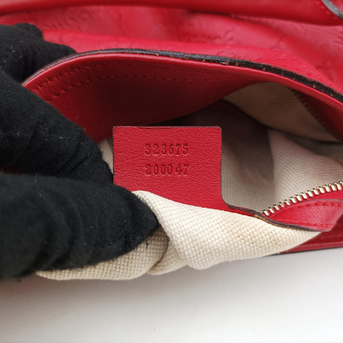 Secondhand Gucci Miss GG Top Handle Red Leather 323675 shoulderbag | stylenewstar