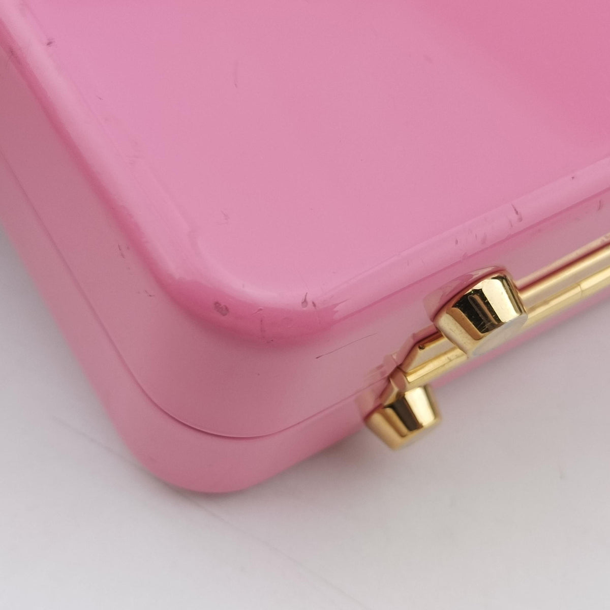 Pre-owned Gucci Sylvie 1969 Acrylic Mini Hand Pink Acrylic 589482 shoulderbag | stylenewstar
