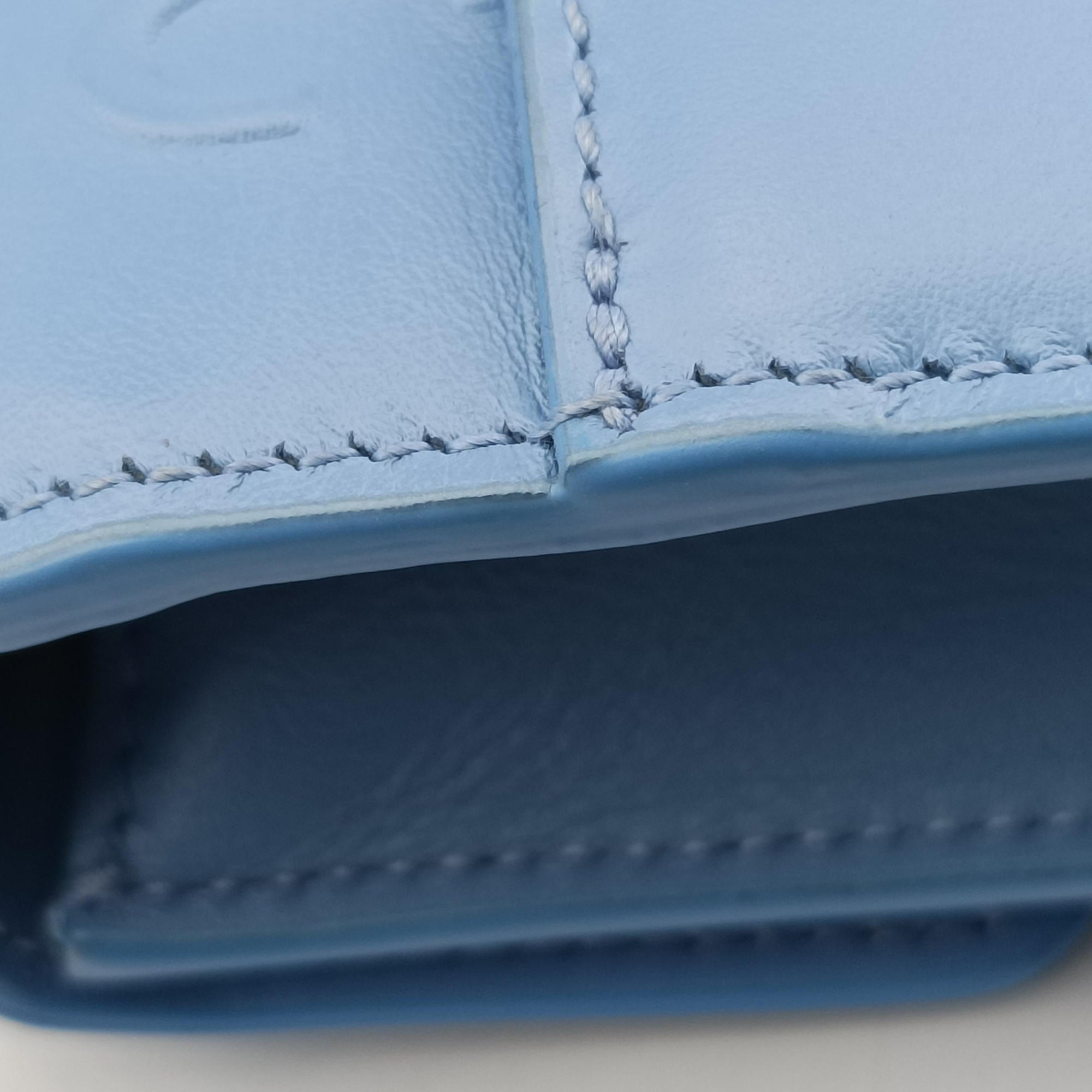Vintage Christian Dior 30 Montaigne Blue Leather  shoulderbag | stylenewstar