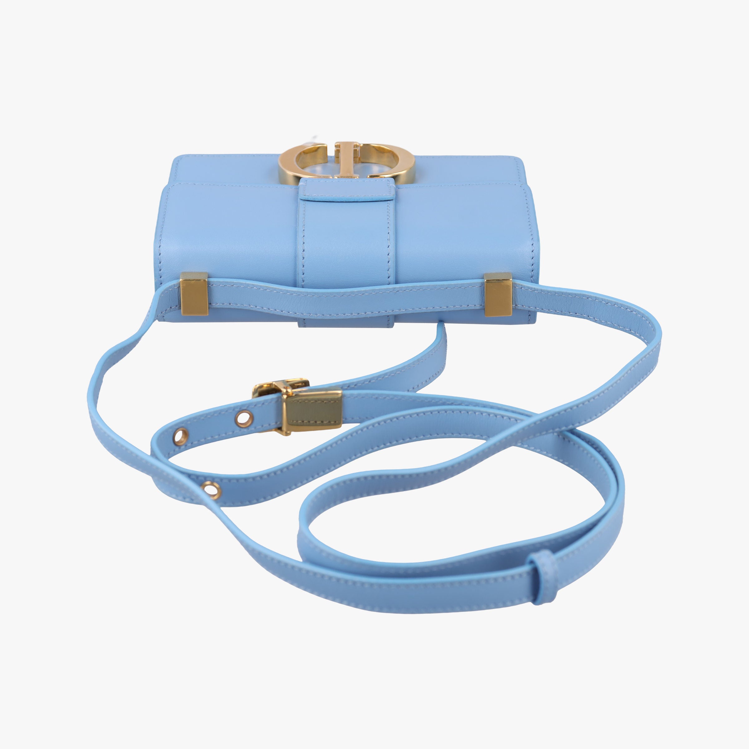 Vintage Christian Dior 30 Montaigne Blue Leather  shoulderbag | stylenewstar