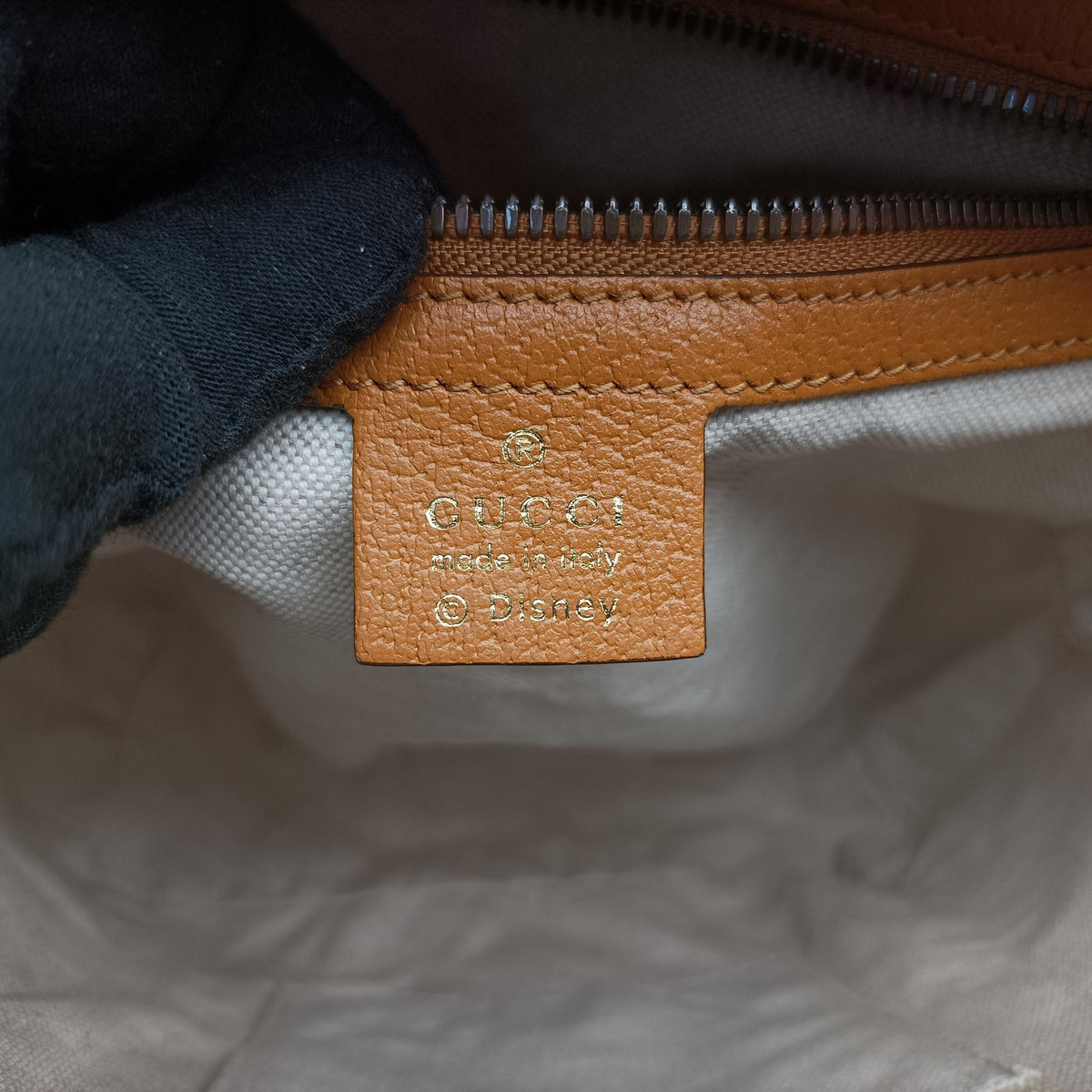 Pre-owned Gucci The Three Little Pigs Brown PVC coated canvas × leather 552884 backpack/rucksack | stylenewstar
