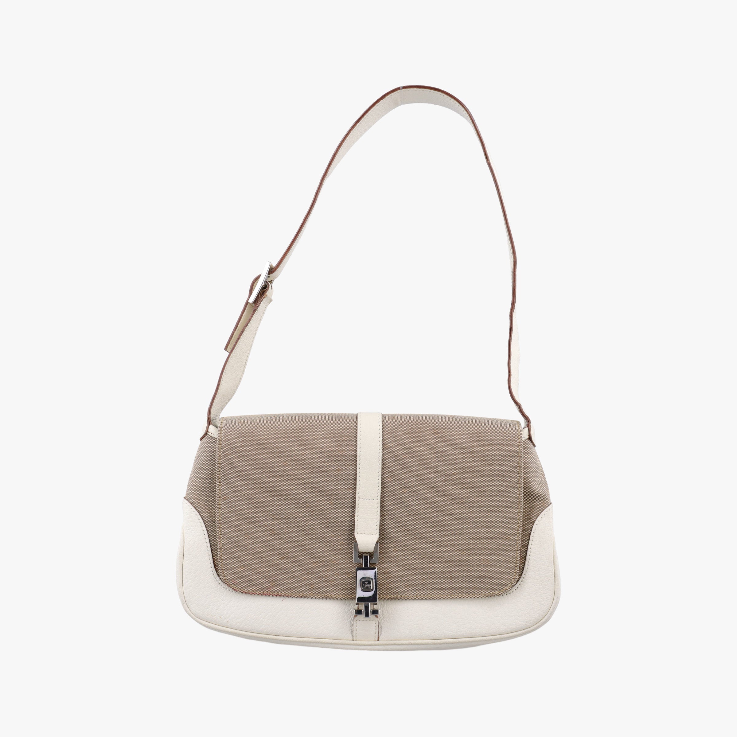 Secondhand Gucci Hobo White× Beige Canvas × Leather 001.38 shoulderbag | stylenewstar