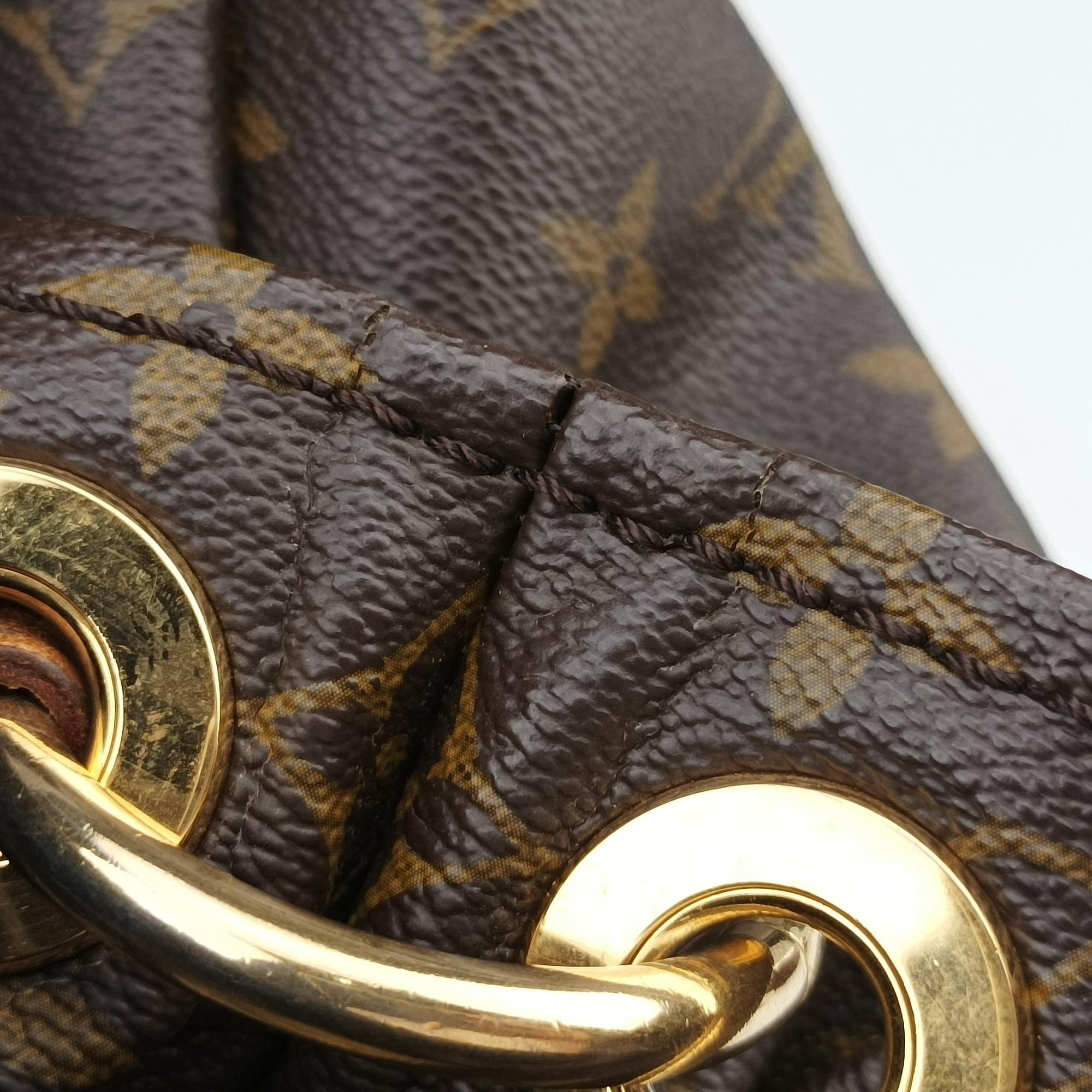 Pre-owned Louis Vuitton ARTSY MM BROWN Monogram Canvas M40249 handbag | stylenewstar
