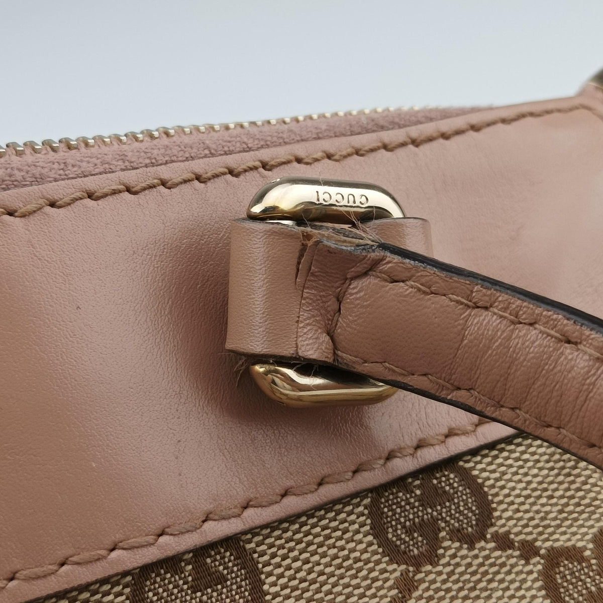 Vintage Gucci Mayfair Bow Tote Beige×pink Canvas×Leather 269894 shoulderbag | stylenewstar