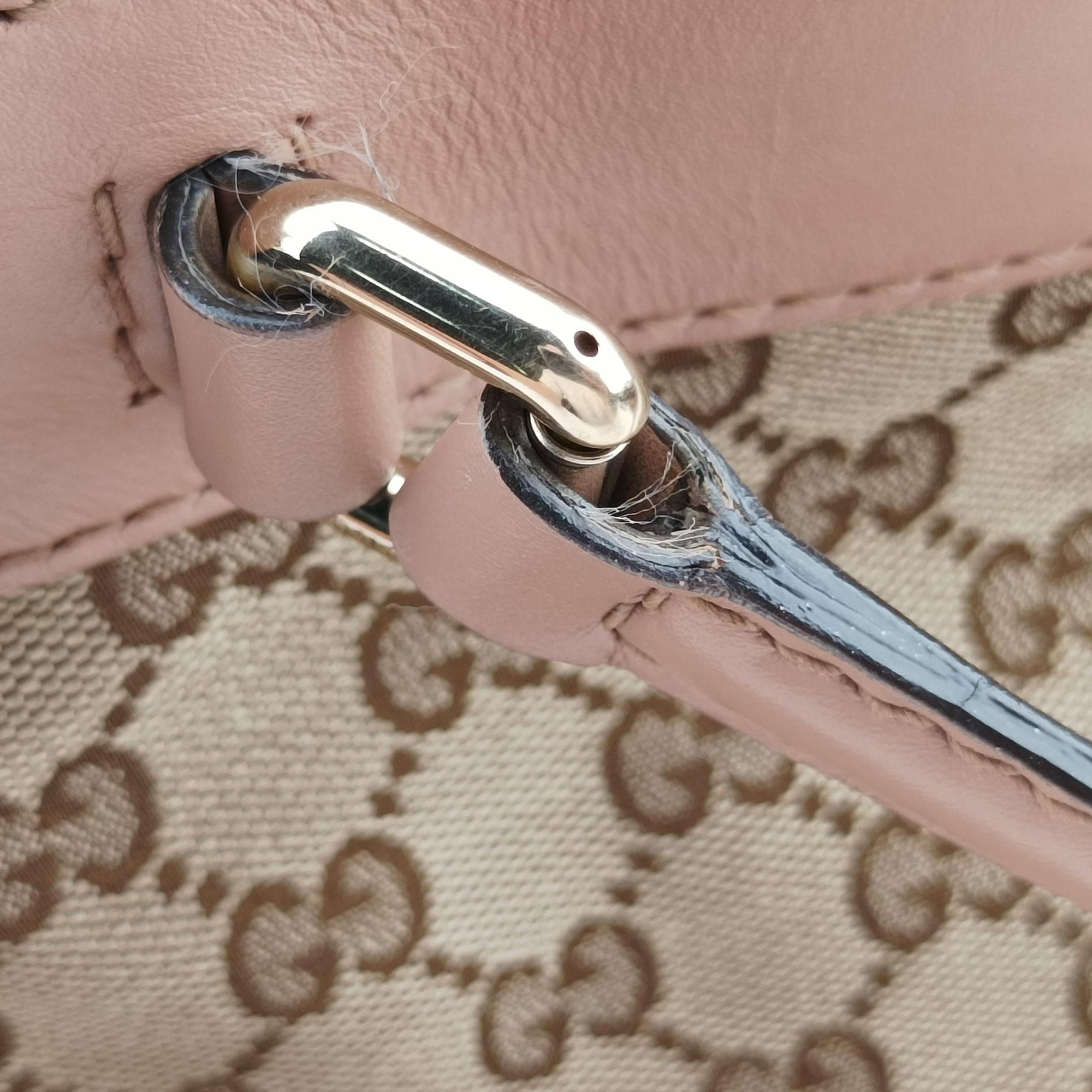 Vintage Gucci Mayfair Bow Tote Beige×pink Canvas×Leather 269894 shoulderbag | stylenewstar
