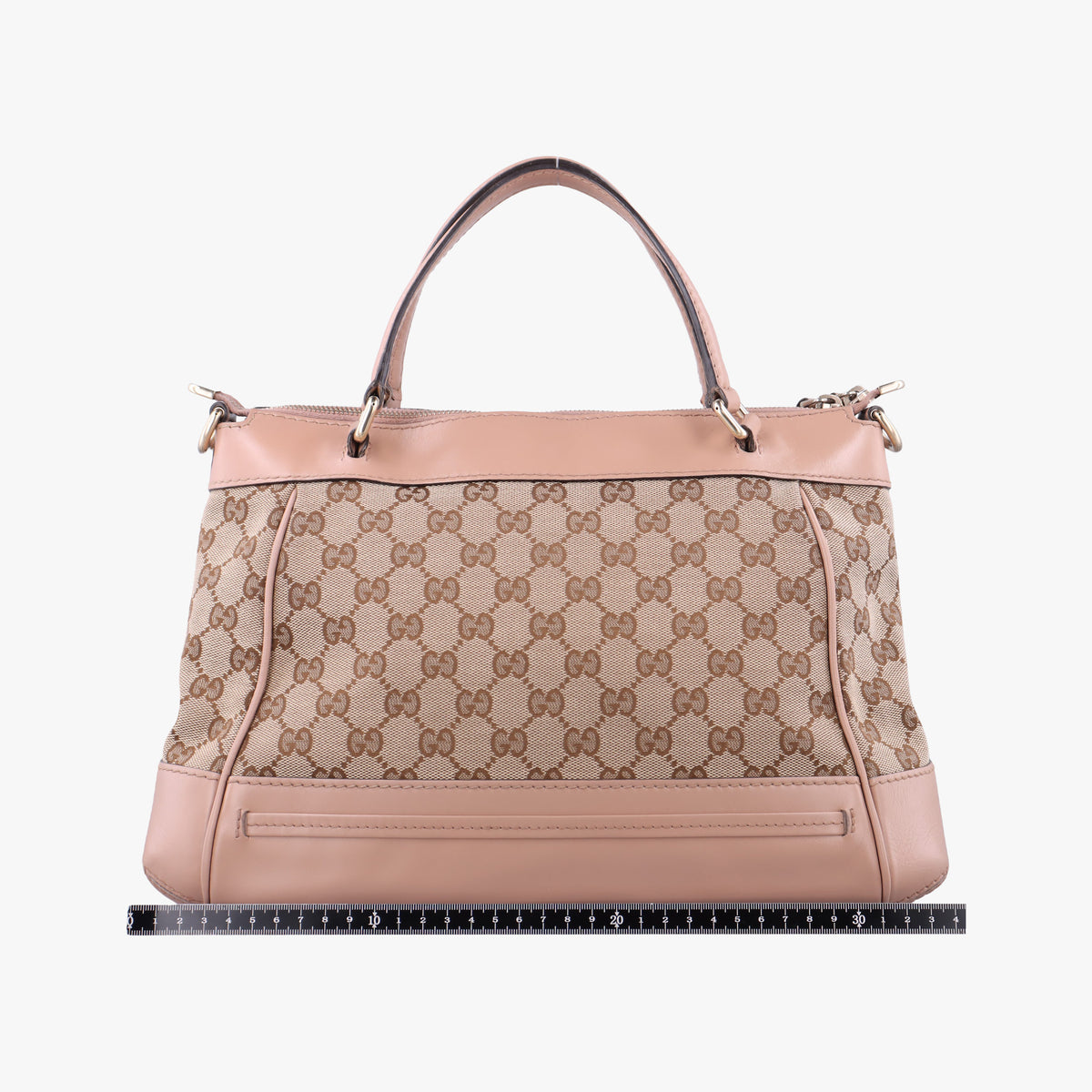 Vintage Gucci Mayfair Bow Tote Beige×pink Canvas×Leather 269894 shoulderbag | stylenewstar