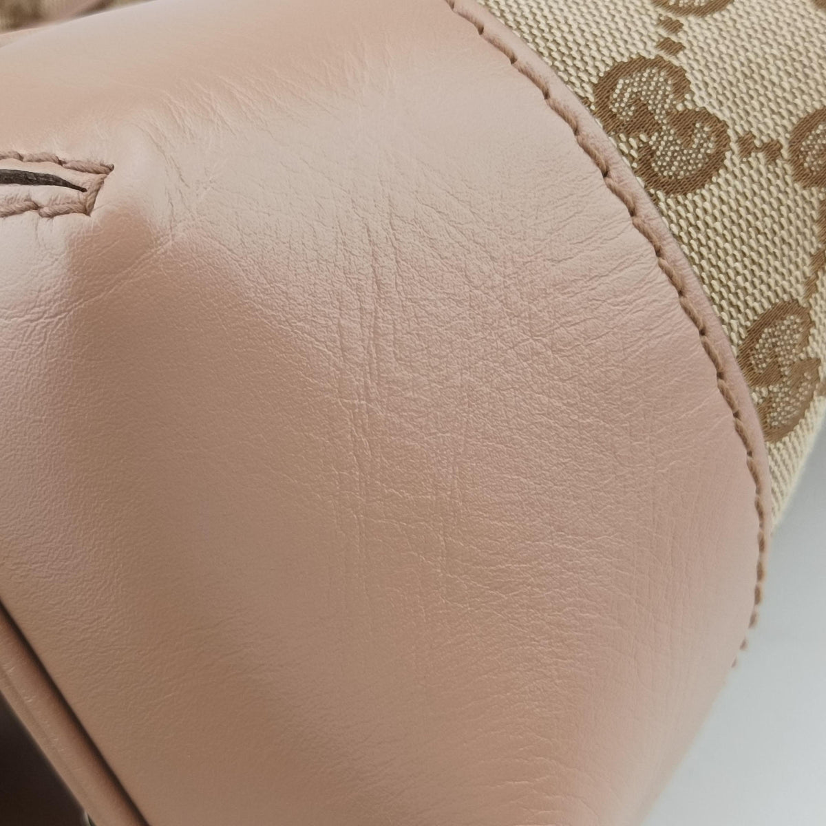 Vintage Gucci Mayfair Bow Tote Beige×pink Canvas×Leather 269894 shoulderbag | stylenewstar