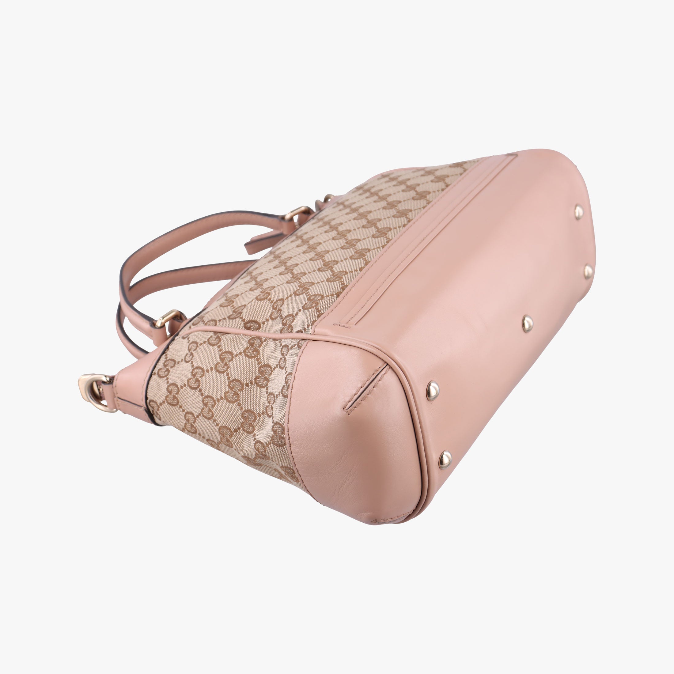 Vintage Gucci Mayfair Bow Tote Beige×pink Canvas×Leather 269894 shoulderbag | stylenewstar