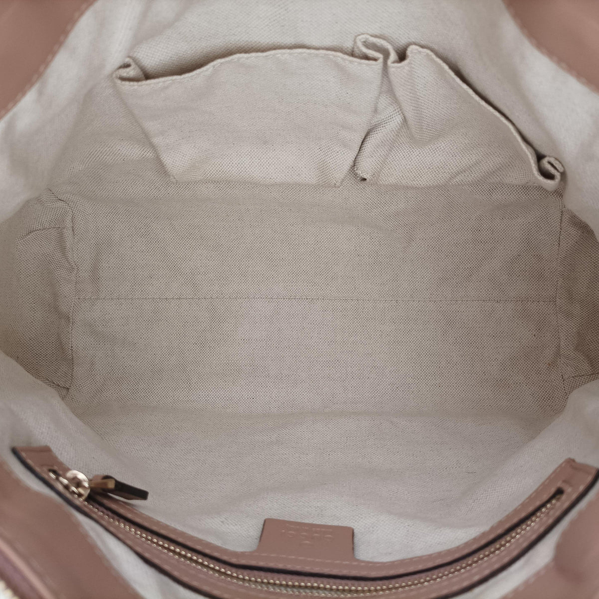 Vintage Gucci Mayfair Bow Tote Beige×pink Canvas×Leather 269894 shoulderbag | stylenewstar