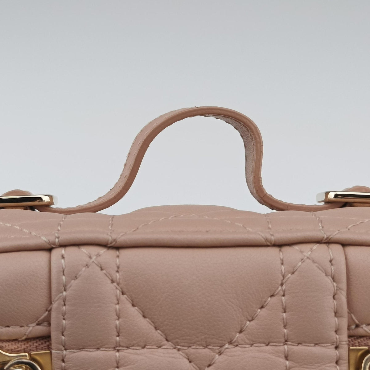 Pre-owned Christian Dior Lady Dior micro vanity Pink lambskin  shoulderbag | stylenewstar
