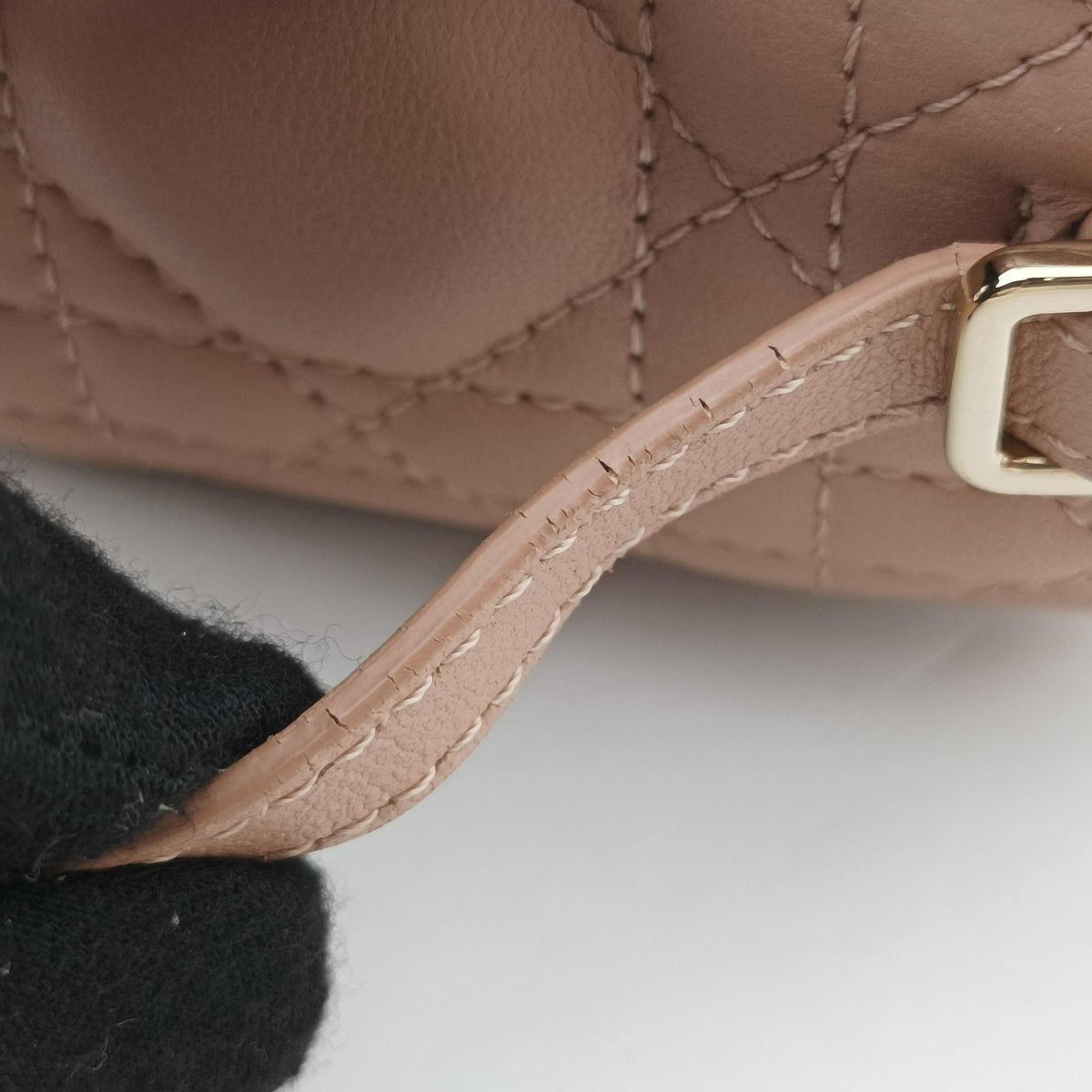 Pre-owned Christian Dior Lady Dior micro vanity Pink lambskin  shoulderbag | stylenewstar