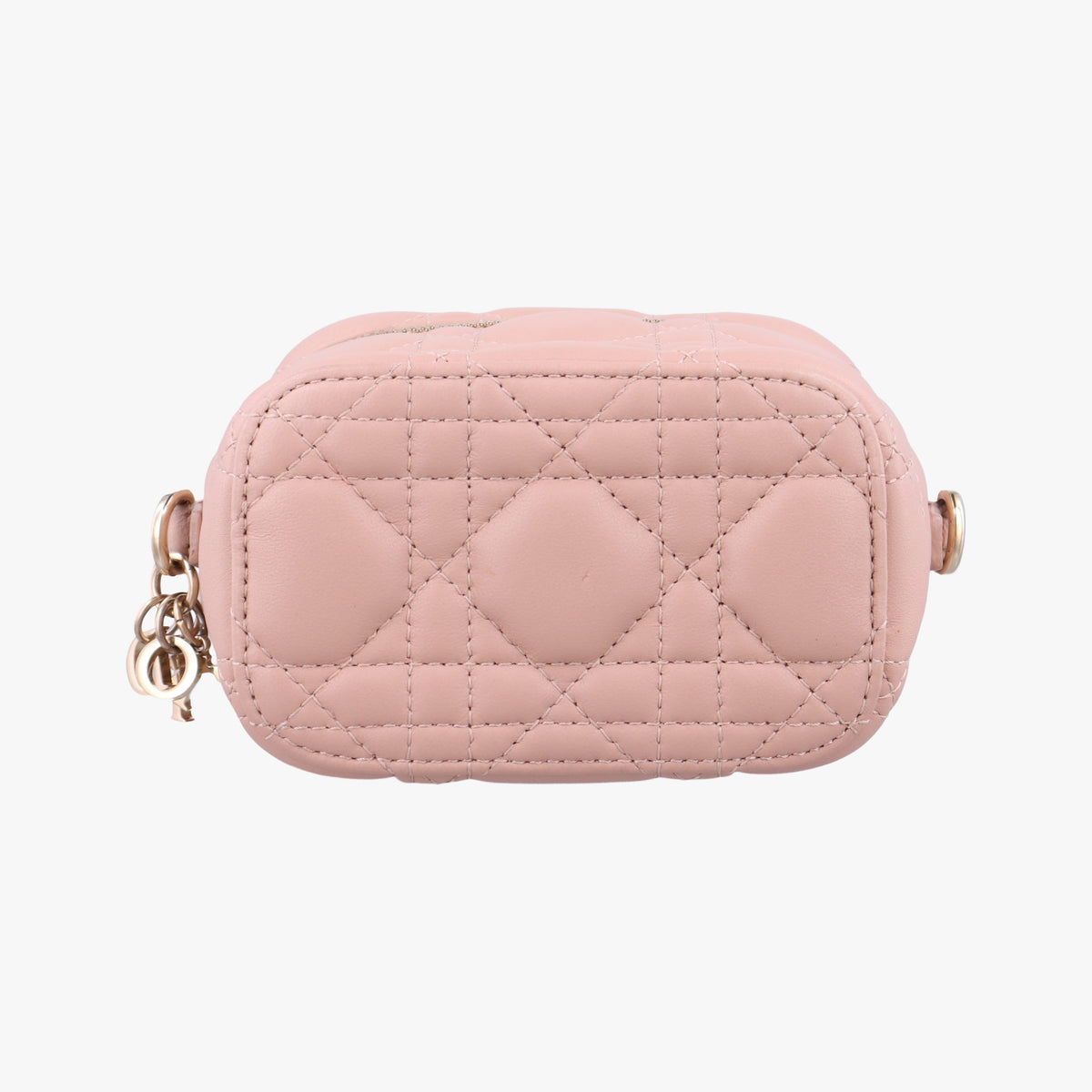 Pre-owned Christian Dior Lady Dior micro vanity Pink lambskin  shoulderbag | stylenewstar