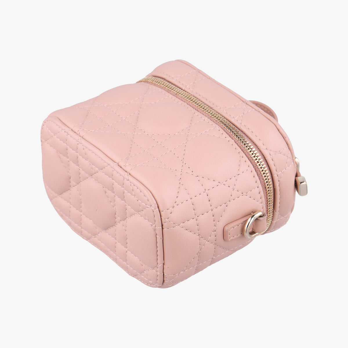 Pre-owned Christian Dior Lady Dior micro vanity Pink lambskin  shoulderbag | stylenewstar