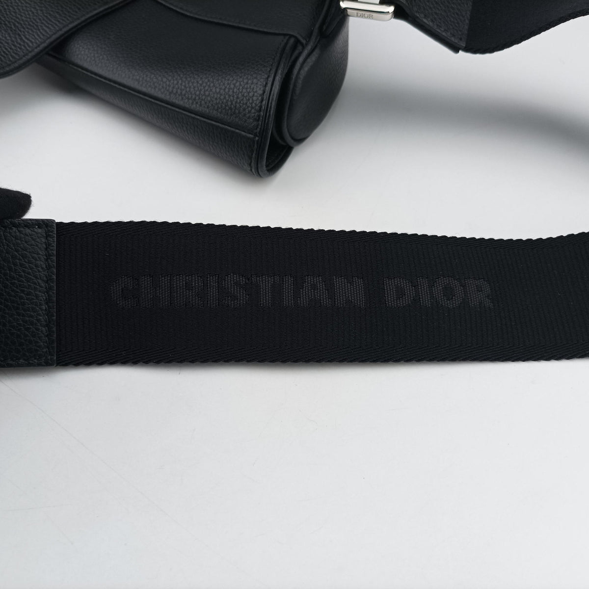 Pre-owned Christian Dior Saddle Black Leather  crossbodybag | stylenewstar