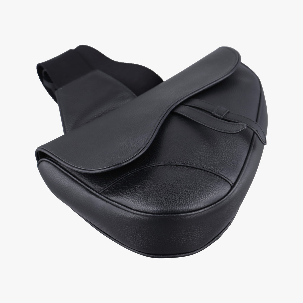 Pre-owned Christian Dior Saddle Black Leather  crossbodybag | stylenewstar