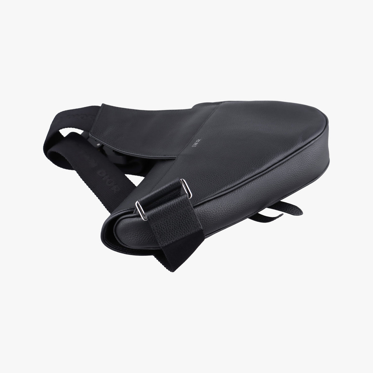 Pre-owned Christian Dior Saddle Black Leather  crossbodybag | stylenewstar