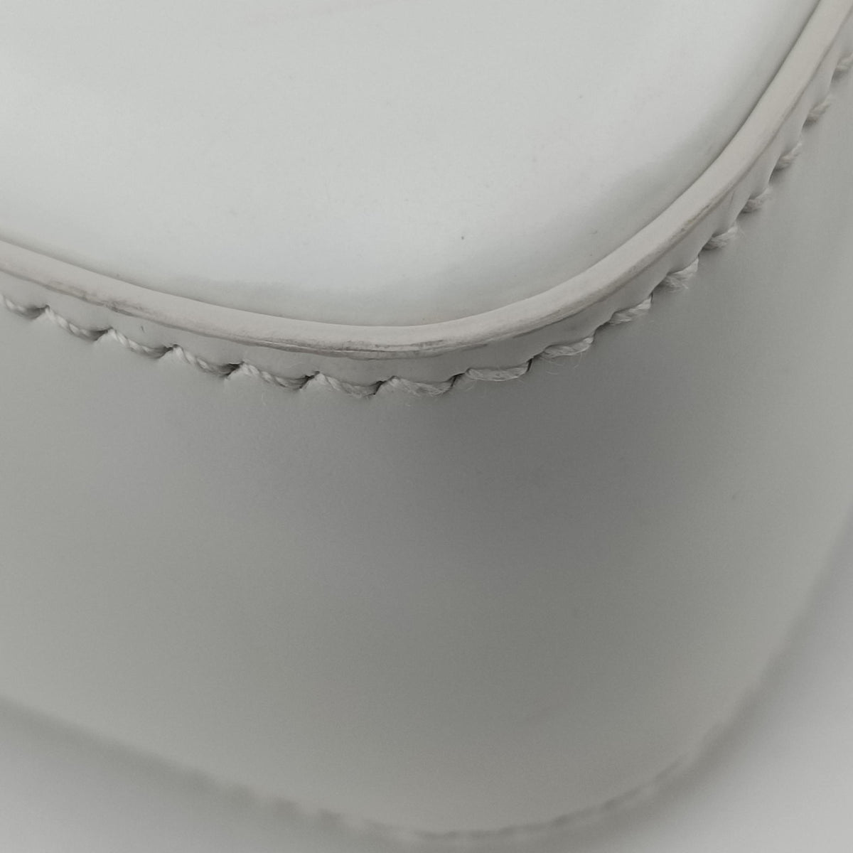 Pre-owned Prada Mirror Tote White Leather 1BA331 shoulderbag | stylenewstar
