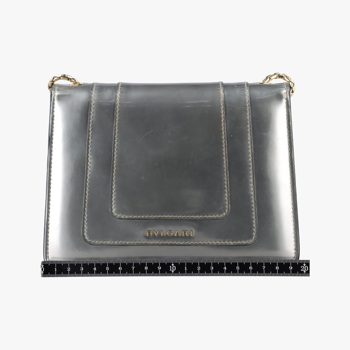 Secondhand Bvlgari SERPENTI FOREVER Silver Patent Leather  shoulderbag | stylenewstar