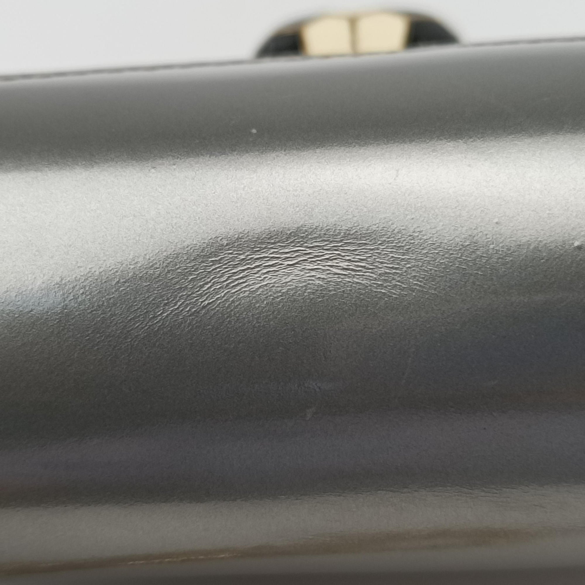 Secondhand Bvlgari SERPENTI FOREVER Silver Patent Leather  shoulderbag | stylenewstar