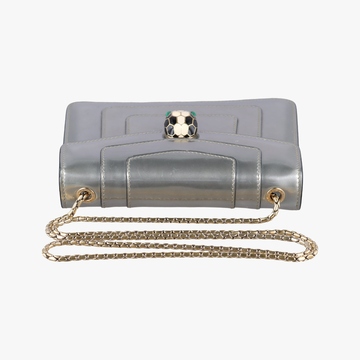 Secondhand Bvlgari SERPENTI FOREVER Silver Patent Leather  shoulderbag | stylenewstar